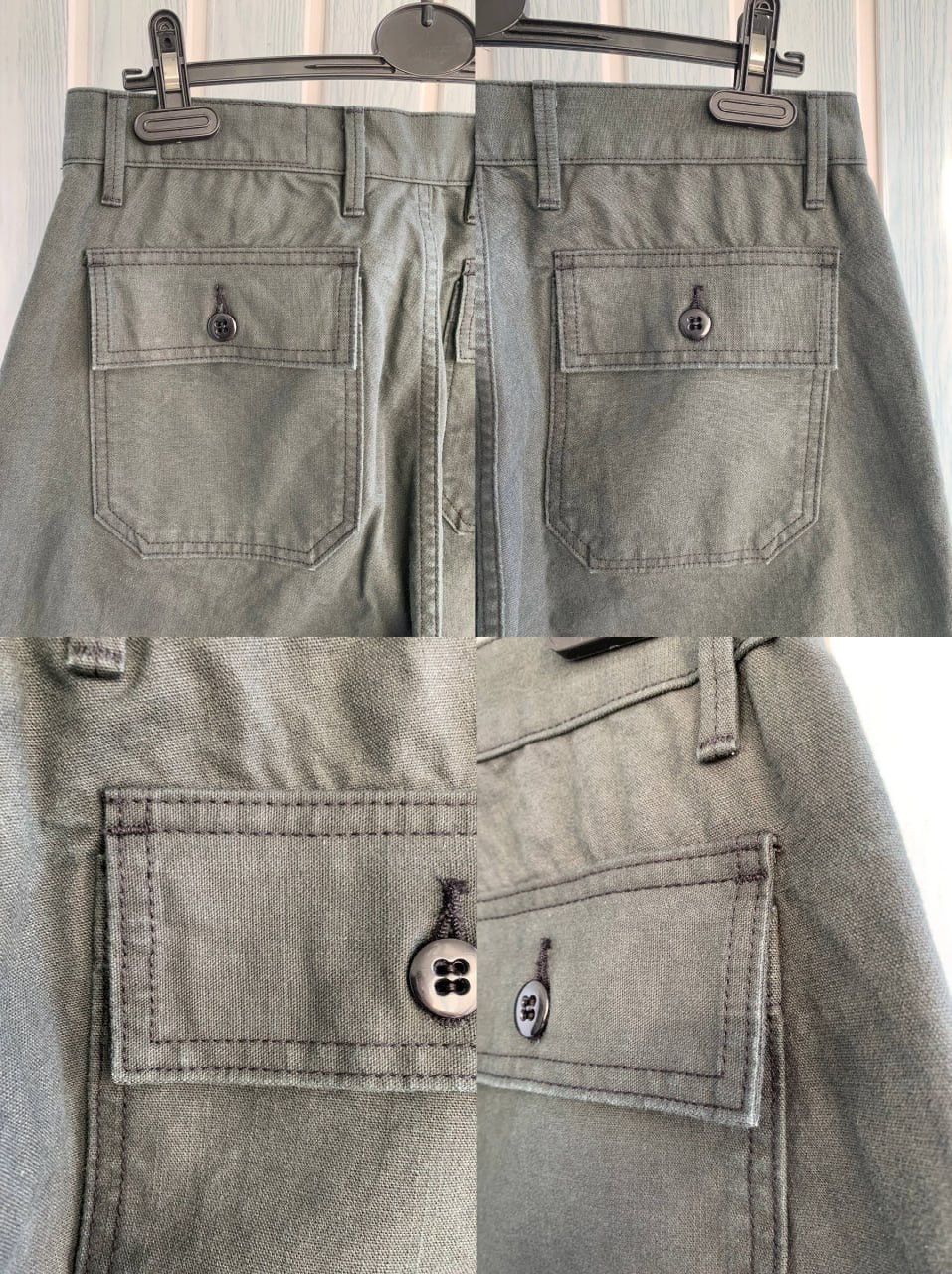 Rogue Territory Rogue Territory USA Green Cotton Tapered Selvedge Trousers Size US 33 - 23 Thumbnail