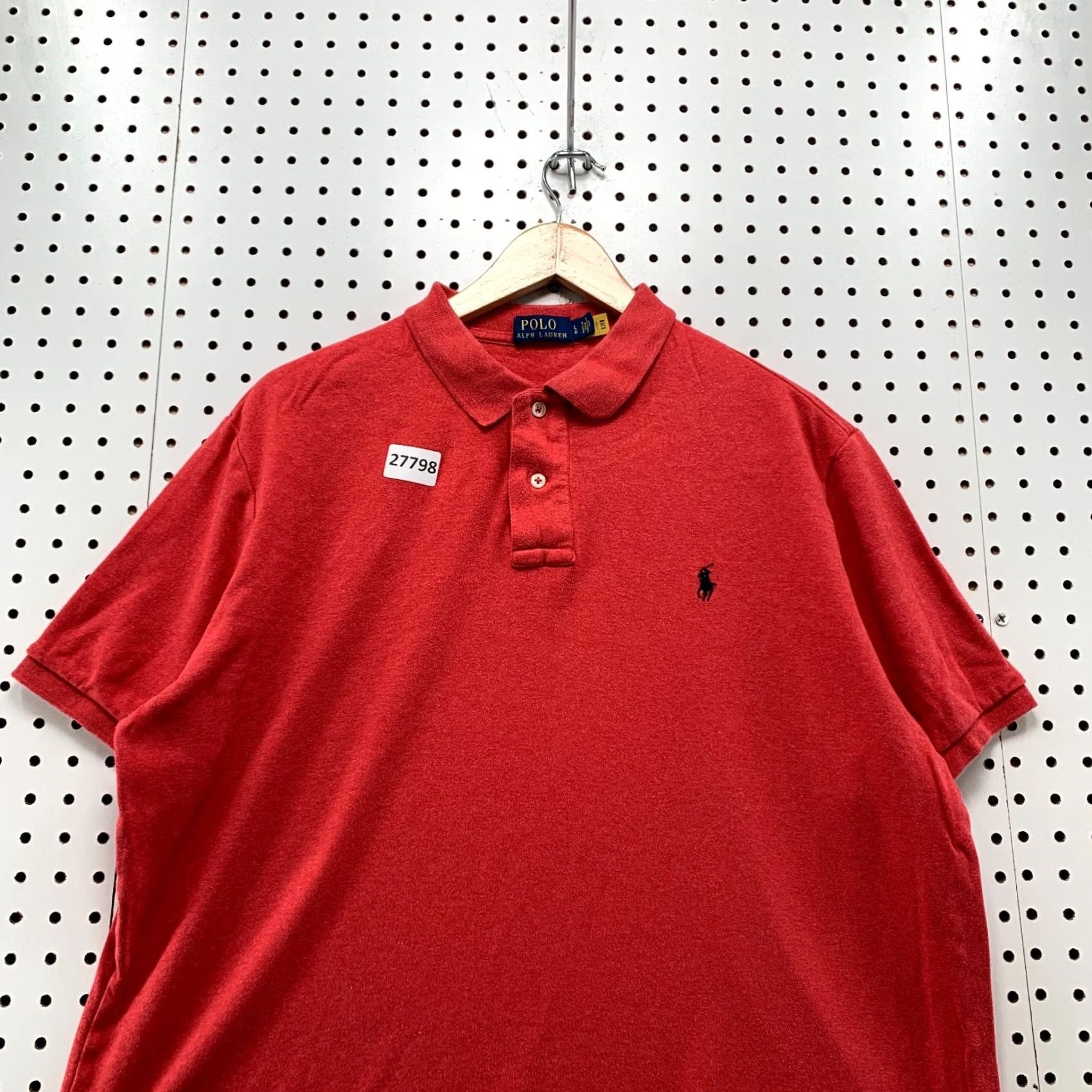 Polo Ralph Lauren Polo Ralph Lauren Shirt Red Black Pony Mens Large Short Sleeve Collared Size US L / EU 52-54 / 3 - 2 Thumbnail