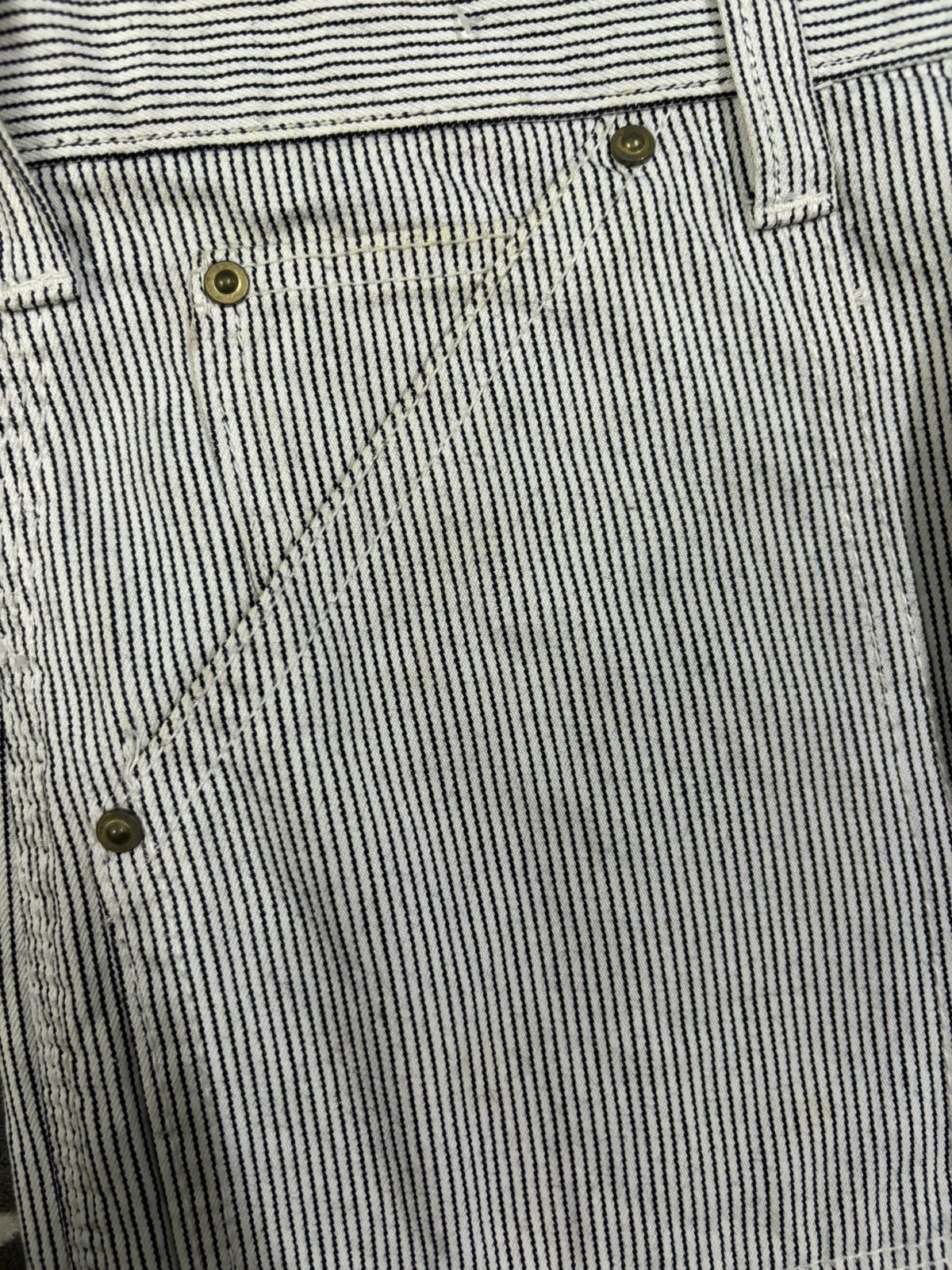 JNCO Vintage Japanese Brand Hickory Striped Baggy Cargo Jeans Size US 31 - 6 Thumbnail