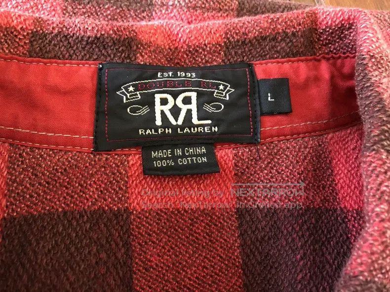RRL Ralph Lauren RRL Ralph Lauren Early red checkered shirt washed with wat Size US L / EU 52-54 / 3 - 2 Thumbnail