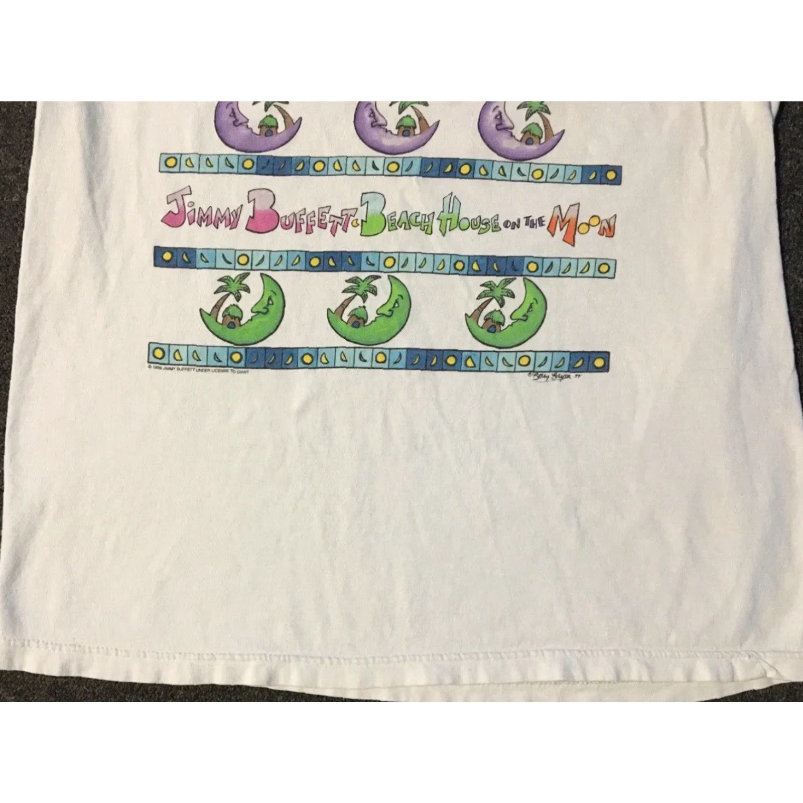 Vintage VINTAGE Jimmy Buffett Beach House On The Moon Faded Tour Shirt L Surf Rock Band Shirt Size US L / EU 52-54 / 3 - 6 Thumbnail
