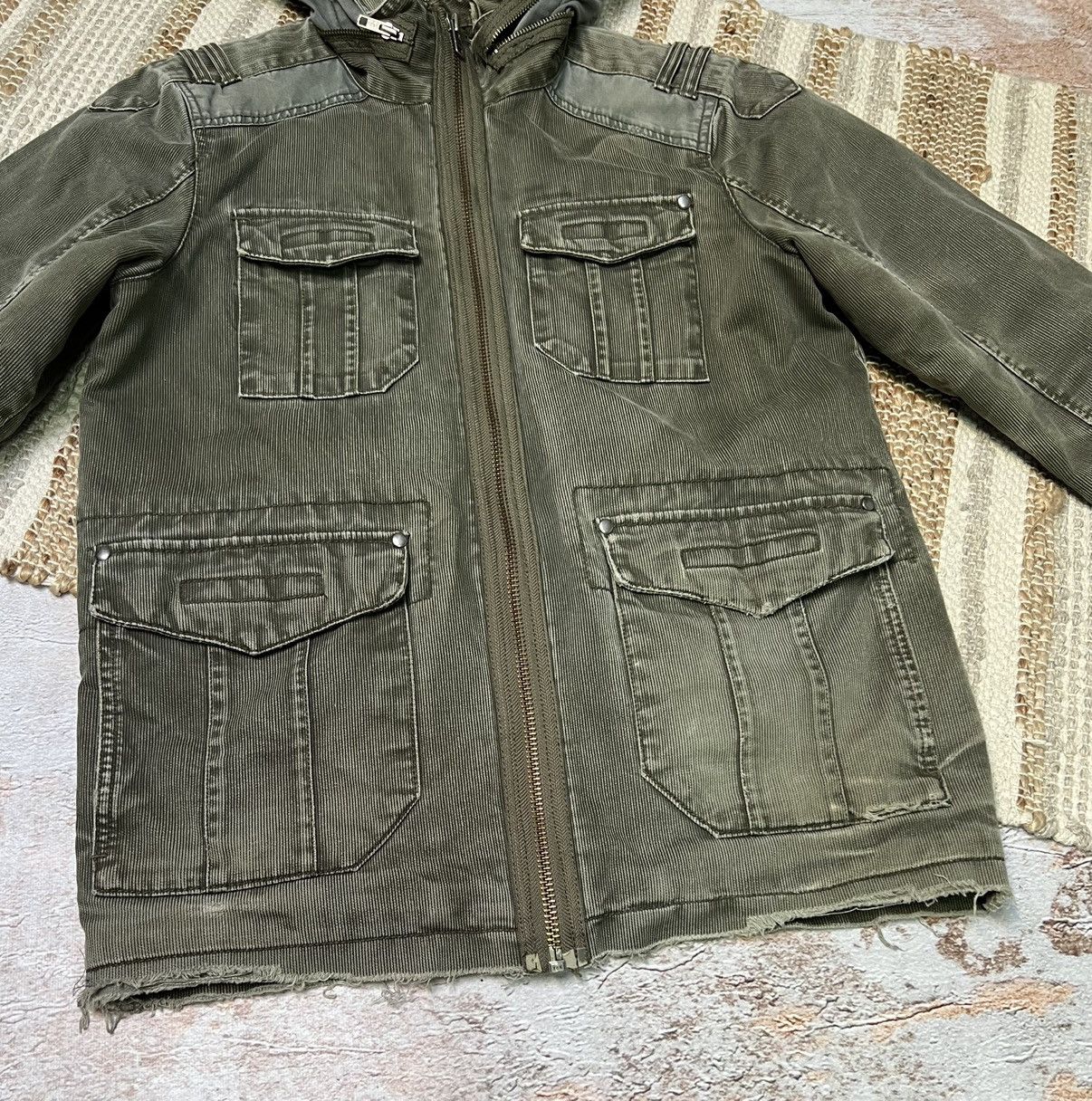Japanese Brand × Le Grande Bleu (L.G.B.) Vintage Japanese distressed washed military jacket Size US S / EU 44-46 / 1 - 3 Thumbnail