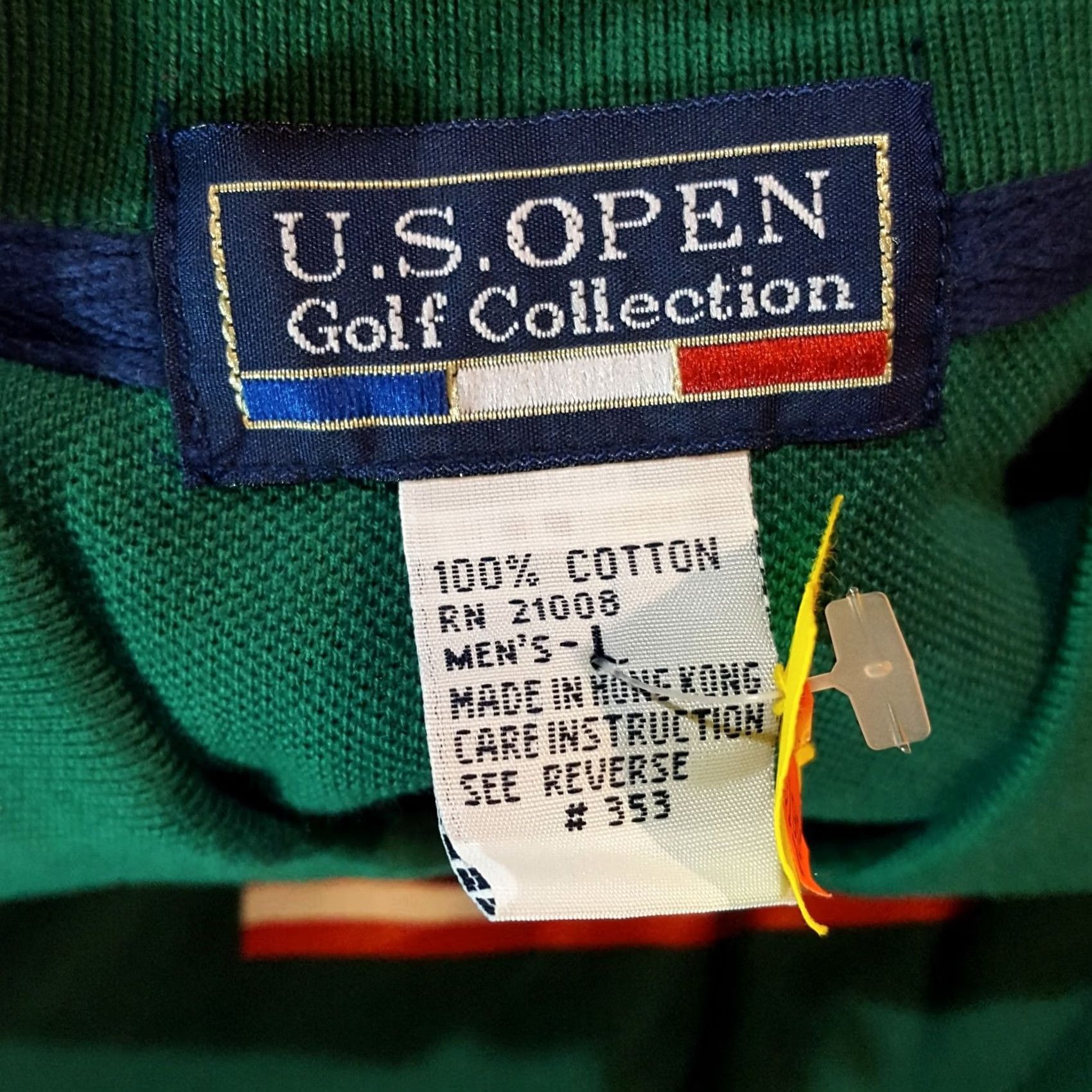 Vintage VINTAGE US Open Golf Green Striped Polo Shirt Mens Large Polo Shirt Size US L / EU 52-54 / 3 - 7 Thumbnail