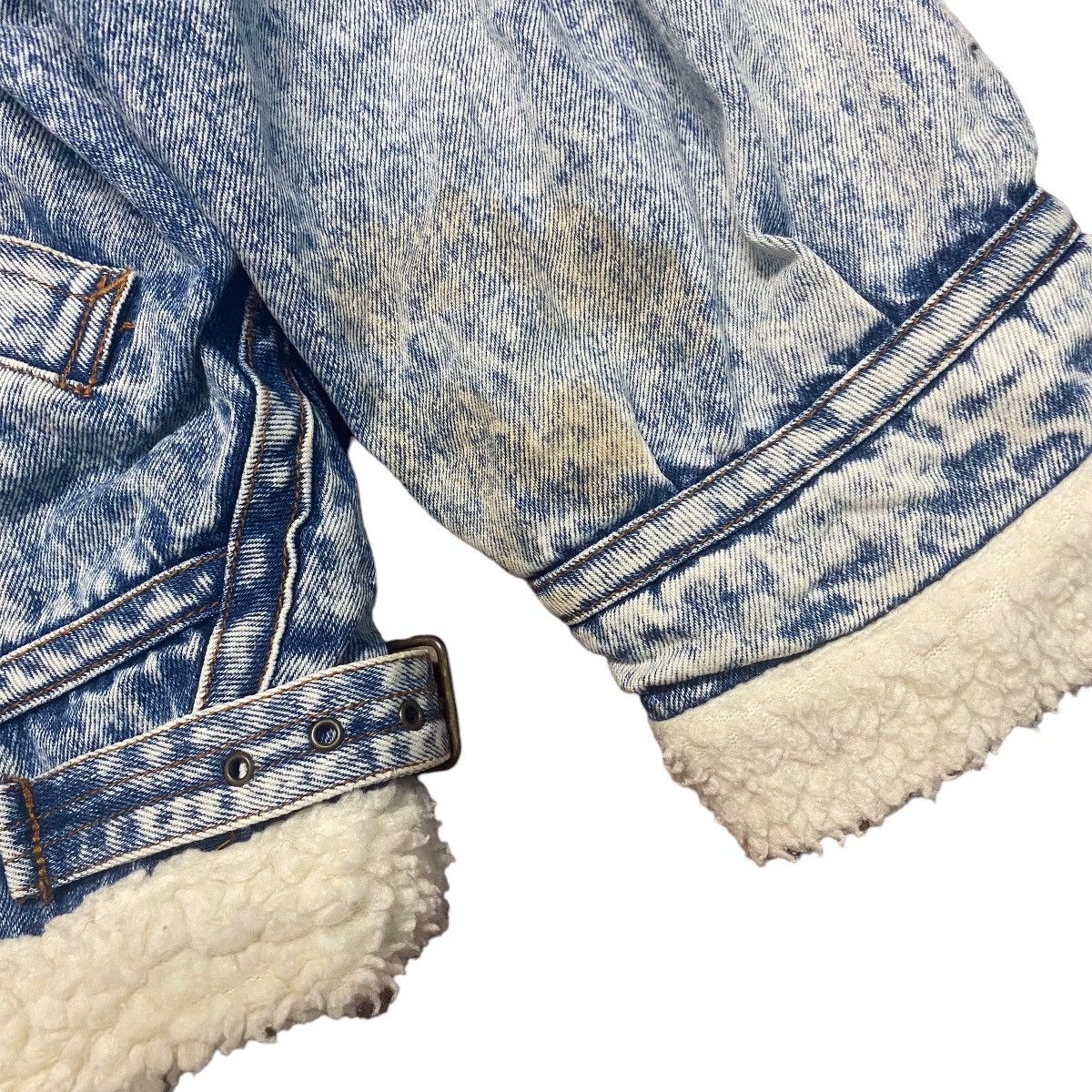 Japanese Brand Sherpa Denim Jacket Acid Wash Vintage Hacienda Winter Size US L / EU 52-54 / 3 - 10 Thumbnail