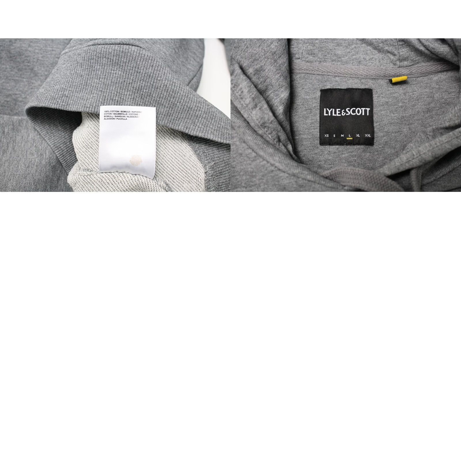 Lyle & Scott Lyle & Scott Hoodie Mens LARGE Pullover Kangaroo Pocket Melange Grey Hoodie Mens LARGE Grey Size US L / EU 52-54 / 3 - 8 Thumbnail