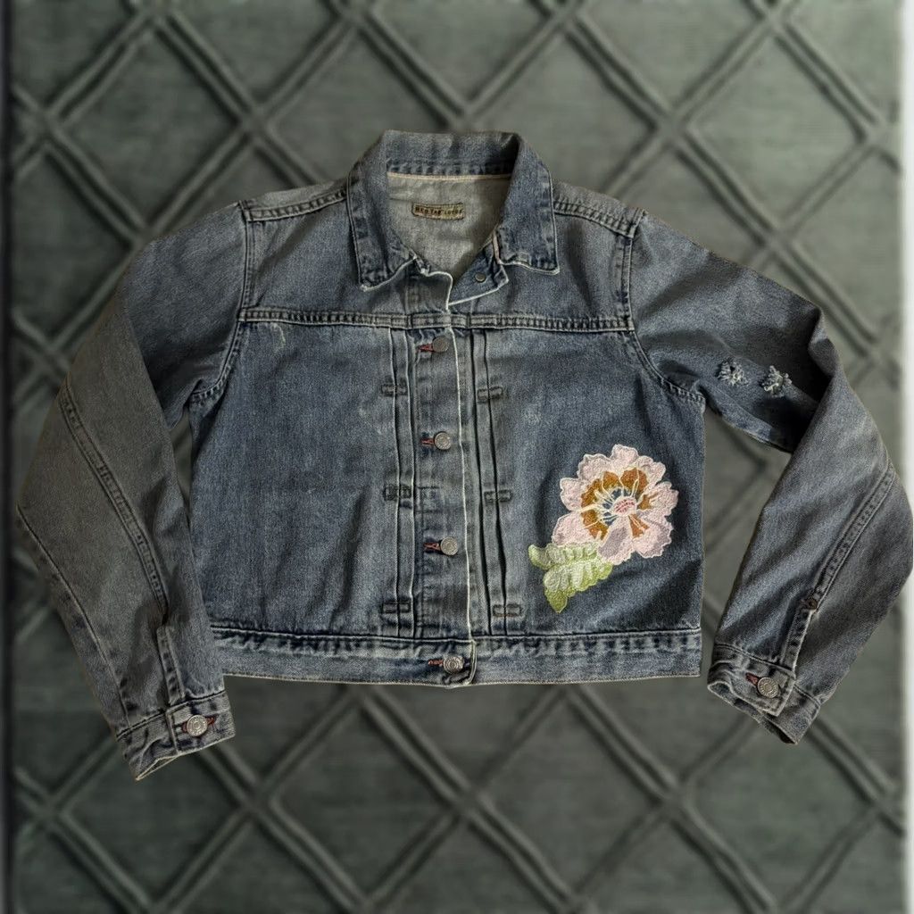 Levi's VINTAGE Levi’s Lot 53 Denim Women’s Jean Jacket Cropped Size LG Blue Size 36" / US 14 / IT 50 - 1 Thumbnail