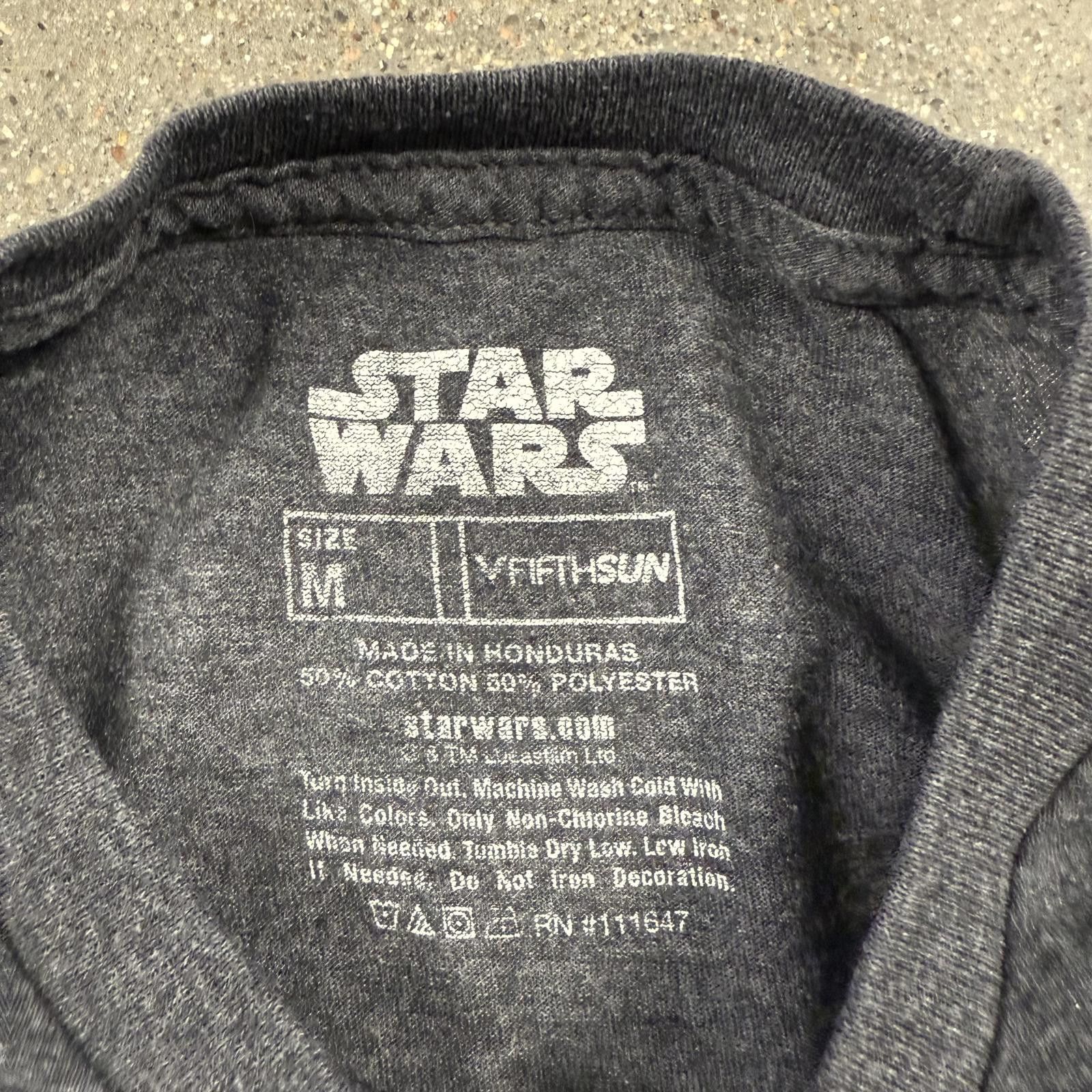 Designer FifthSun Star Wars Lord Darth Vader Retro Spellout Tee - M Size US L / EU 52-54 / 3 - 3 Thumbnail