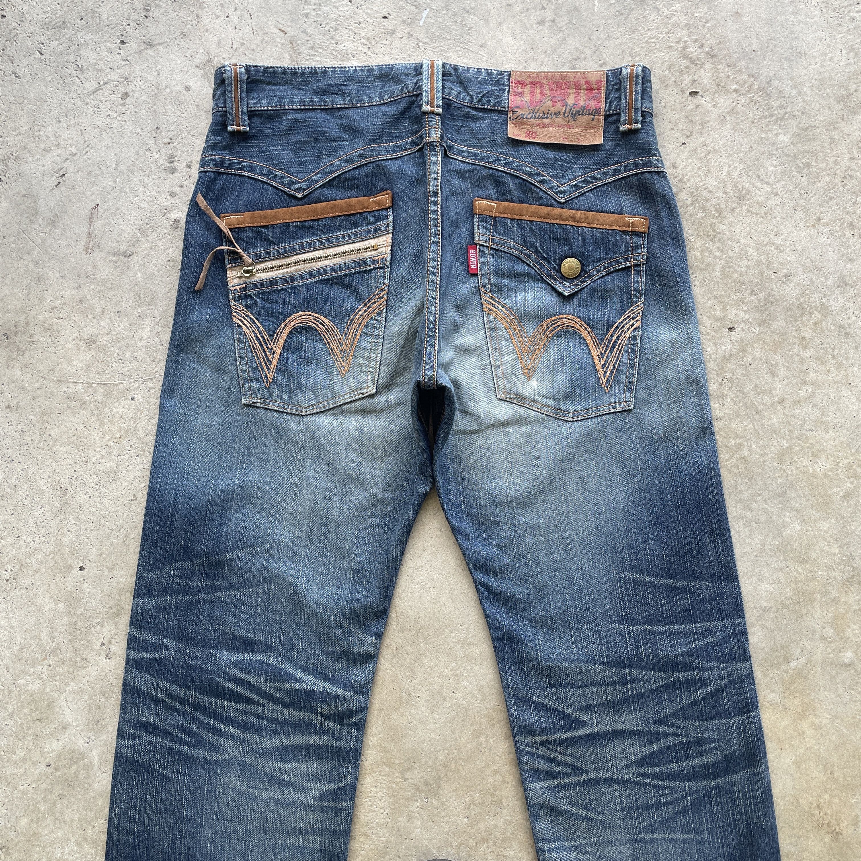 Edwin VINTAGE EDWIN XV JEANS DISTRESSED FADED DENIM PANTS W36x33.5 Size US 36 / EU 52 - 10 Thumbnail