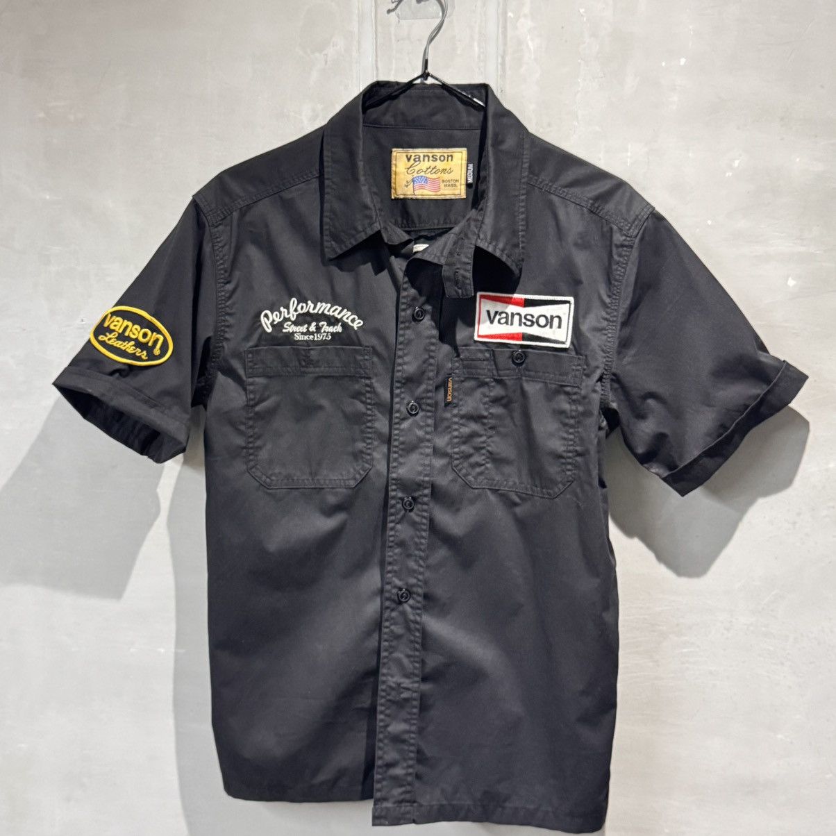 Vanson Leathers Vanson Leathers Wings Button Up Short Sleeve Shirt Size US M / EU 48-50 / 2 - 2 Thumbnail