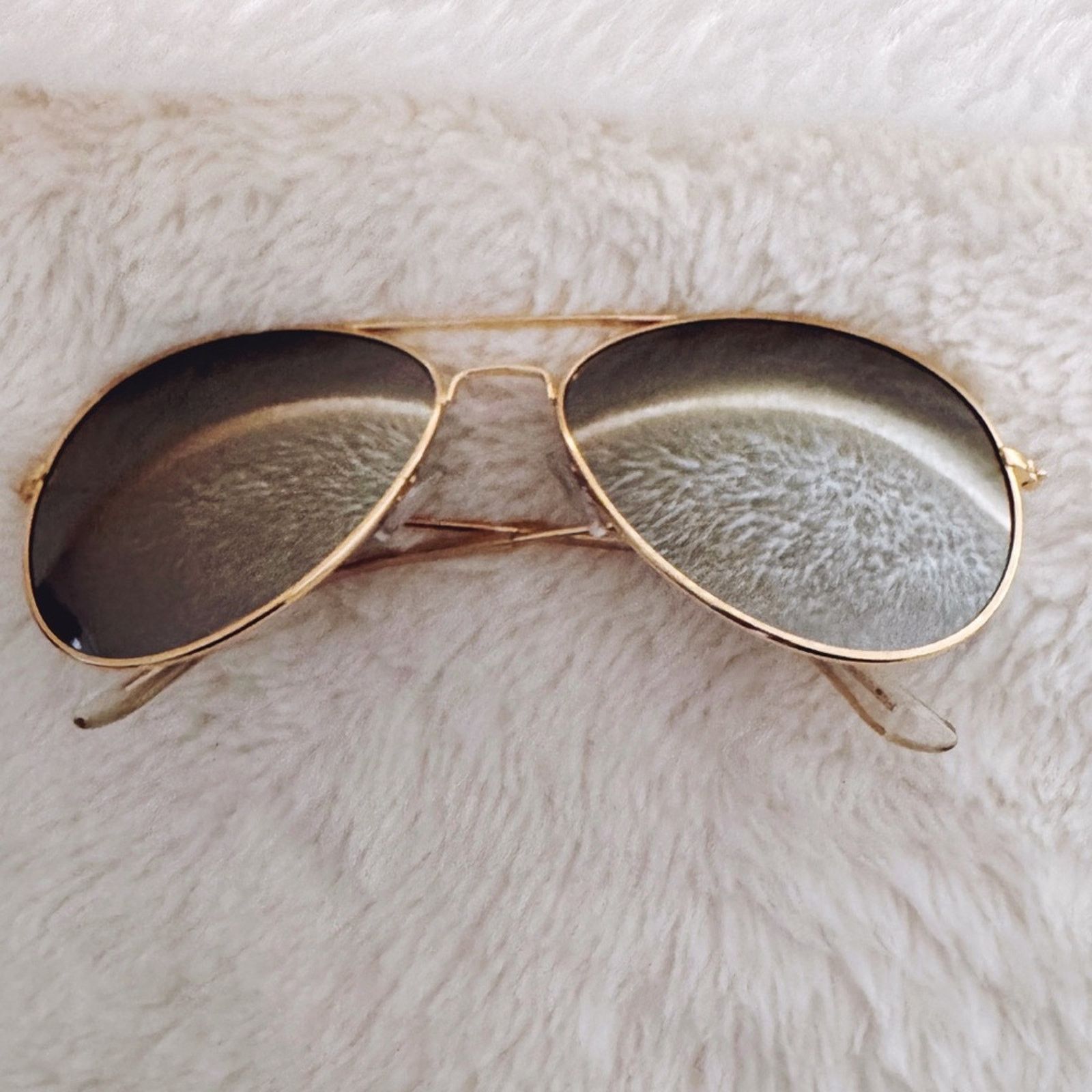 Other Francine Gold W/ Mirrored Lenses Aviator Sunglasses Size ONE SIZE - 1 Thumbnail