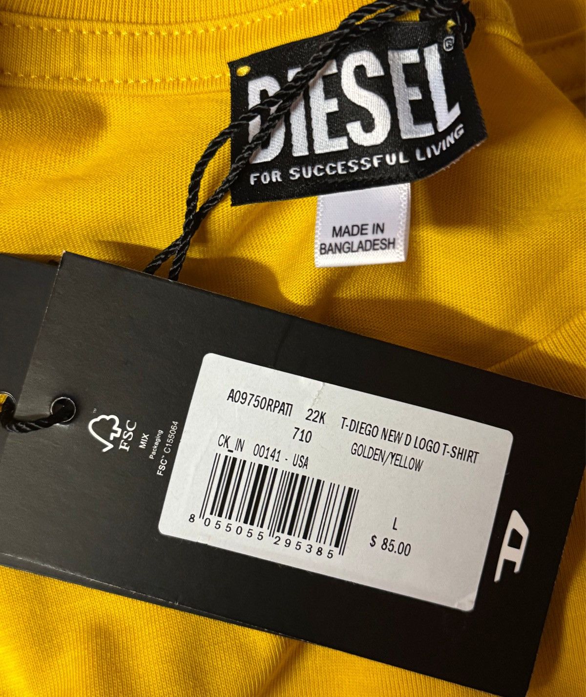 Diesel T-shirt Diésel Size US L / EU 52-54 / 3 - 3 Thumbnail