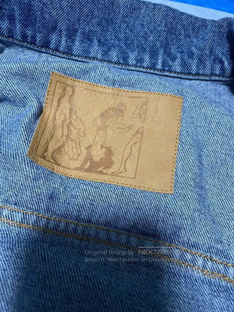 Martine Rose Martine Rose Full-print logo denim jacket Size US S / EU 44-46 / 1 - 4 Thumbnail