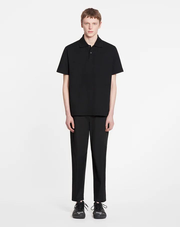 Lanvin o1w1db10924 Classic Polo Shirt in Black Size US M / EU 48-50 / 2 - 2 Thumbnail