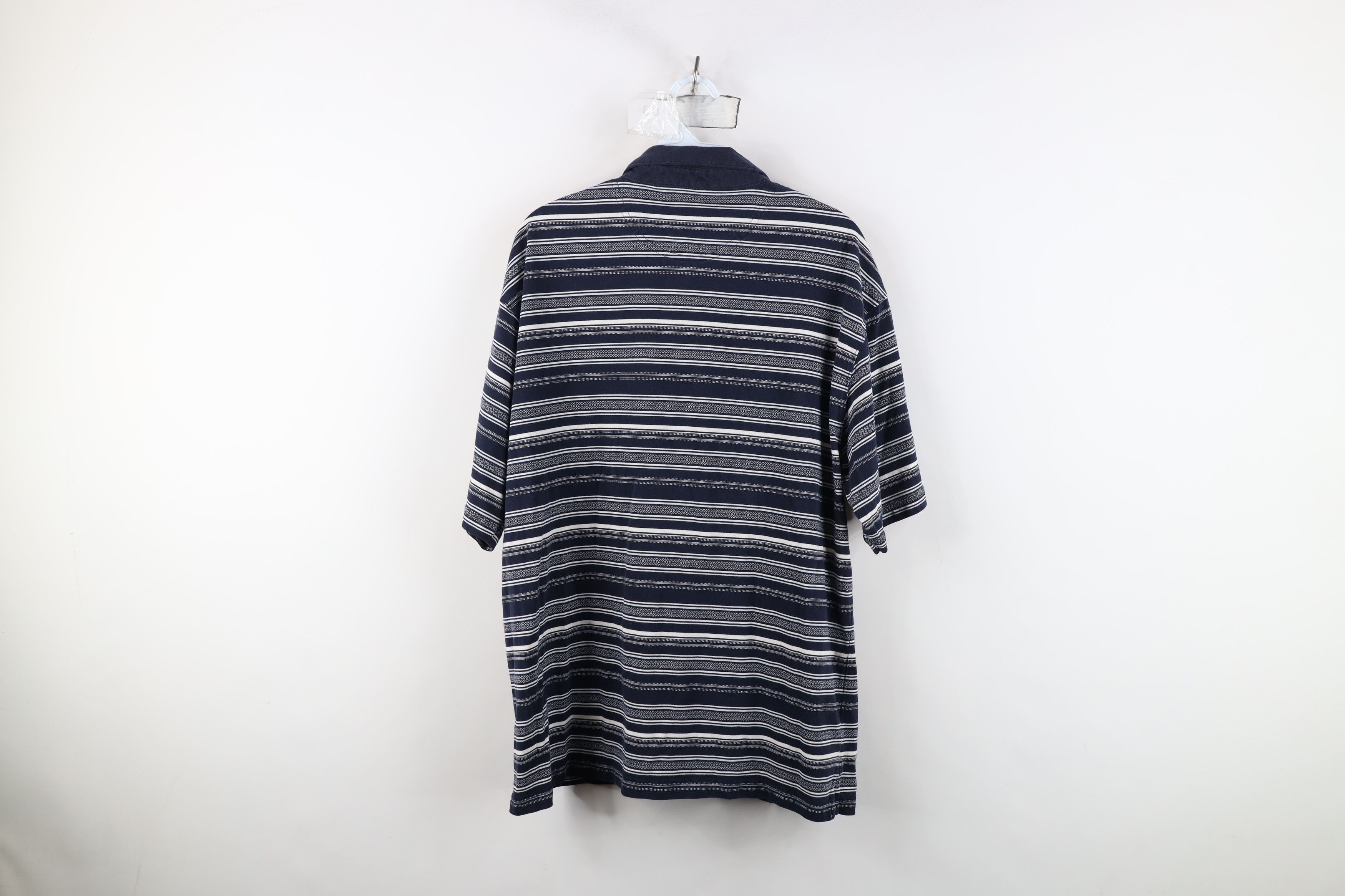 Vintage Vintage 90s Streetwear Fair Isle Knit Golf Polo Shirt Blue Size US XL / EU 56 / 4 - 8 Thumbnail