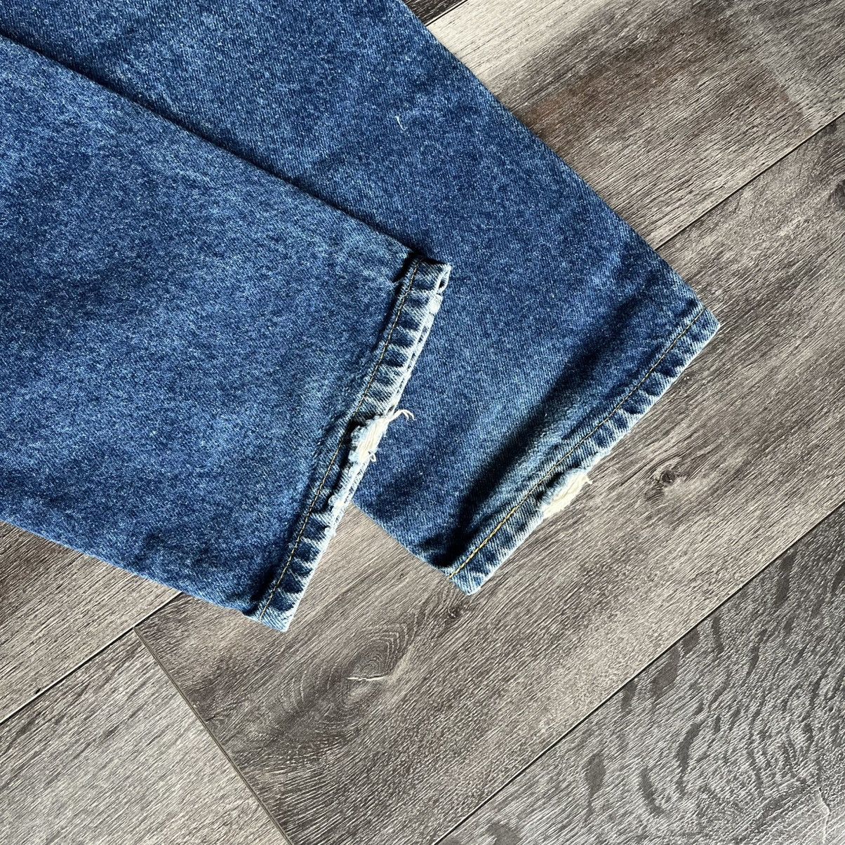 Lee Vintage 1990s Lee Straight Washed Distress Denim Jeans 29x32 Size US 29 - 5 Thumbnail