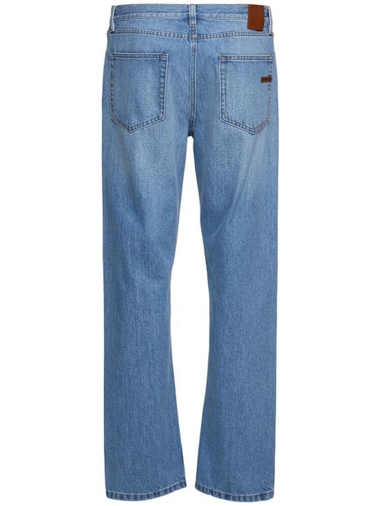 Z Zegna o1lsvrm0525 House 5-Pocket Cotton Jeans in Light Blue Size US 32 / EU 48 - 2 Thumbnail