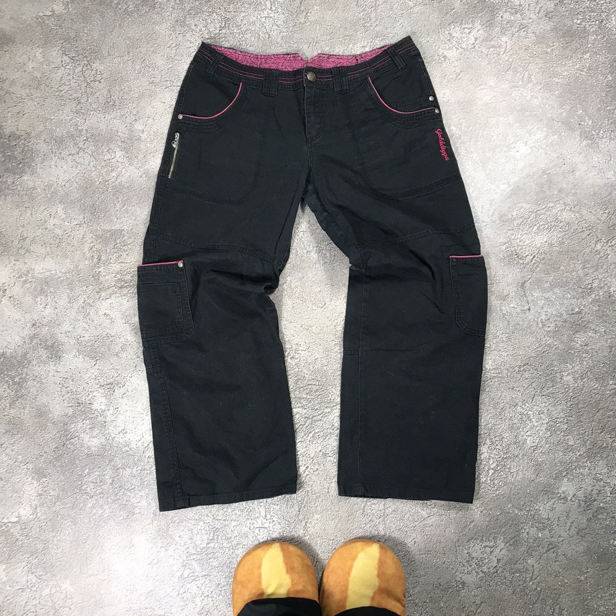 Vintage Vintage 90s Japanese Baggy Cargo Pants Flared Skate Grunge 3 Size 32" / US 10 / IT 46 - 2 Thumbnail