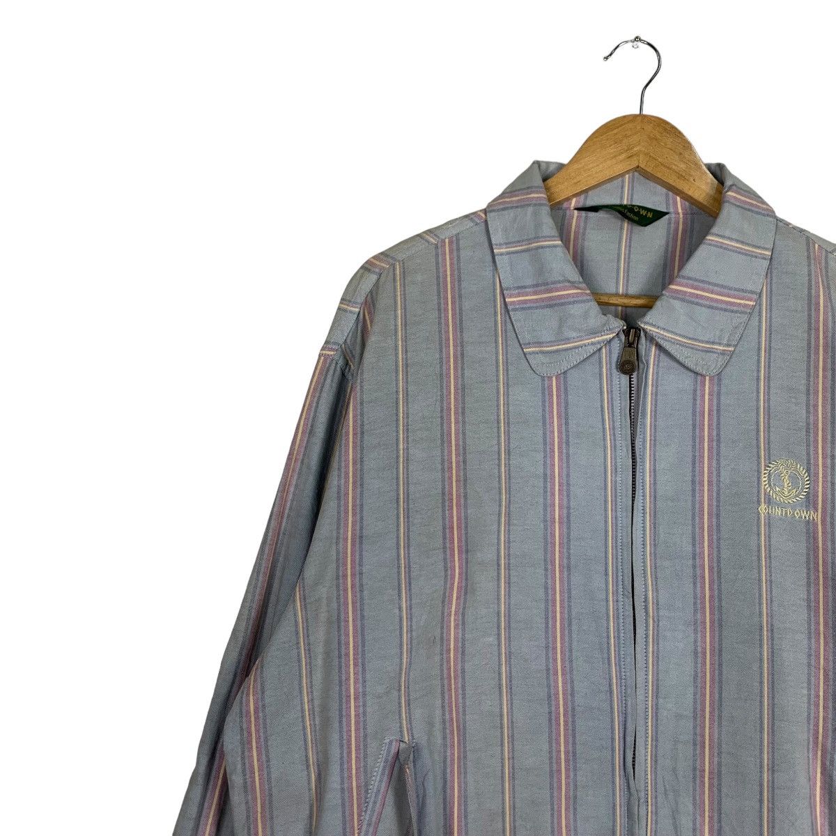 Japanese Brand COUNTDOWN Striped Casual Outfits Light Jacket #1062-C48 Size US L / EU 52-54 / 3 - 6 Thumbnail