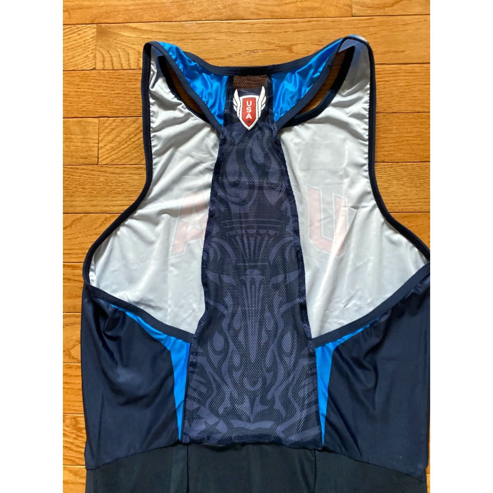 Nike Nike USA Track & Field Singlet Unitard Running Speesuit Mens 2XL Blue 2008 USATF Dri-Fit Size US 39 - 7 Thumbnail
