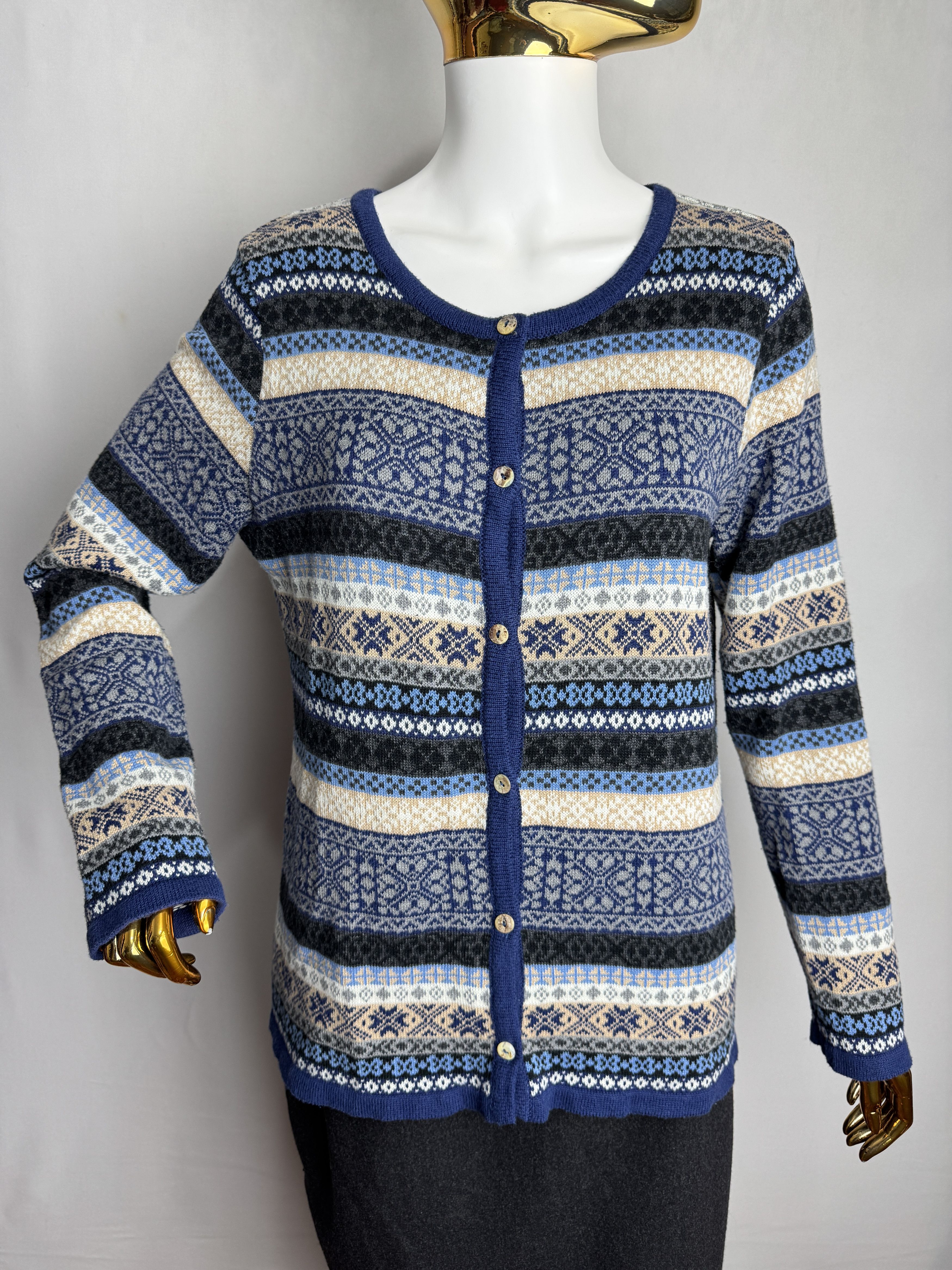 Other SKOVHUUS women’s Nordic pattern cardigan Size L / US 10 / IT 46 - 1 Thumbnail