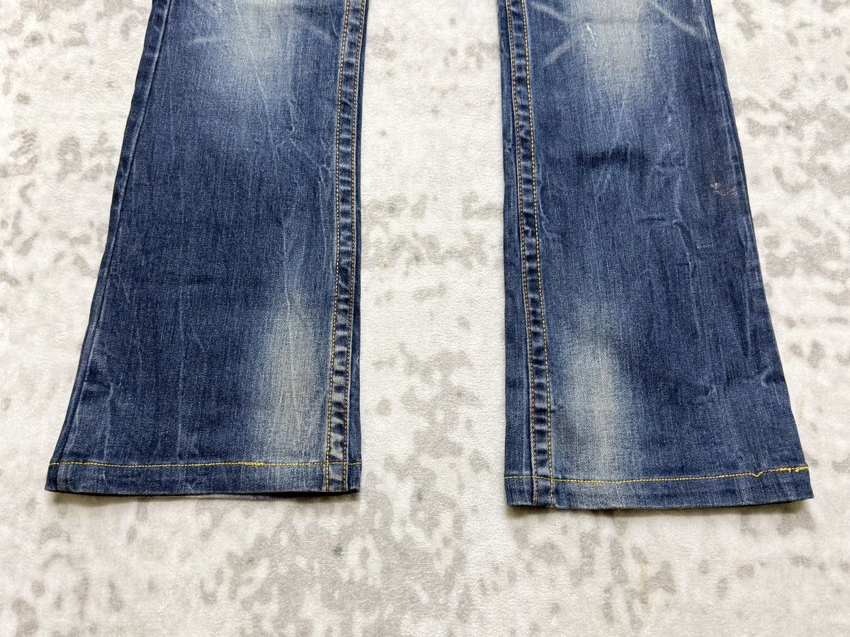 Hysteric Glamour Red Pepper Y2K Mud Wash Embroidered Wing Flare Bootcut Jeans Size US 28 / EU 44 - 7 Thumbnail