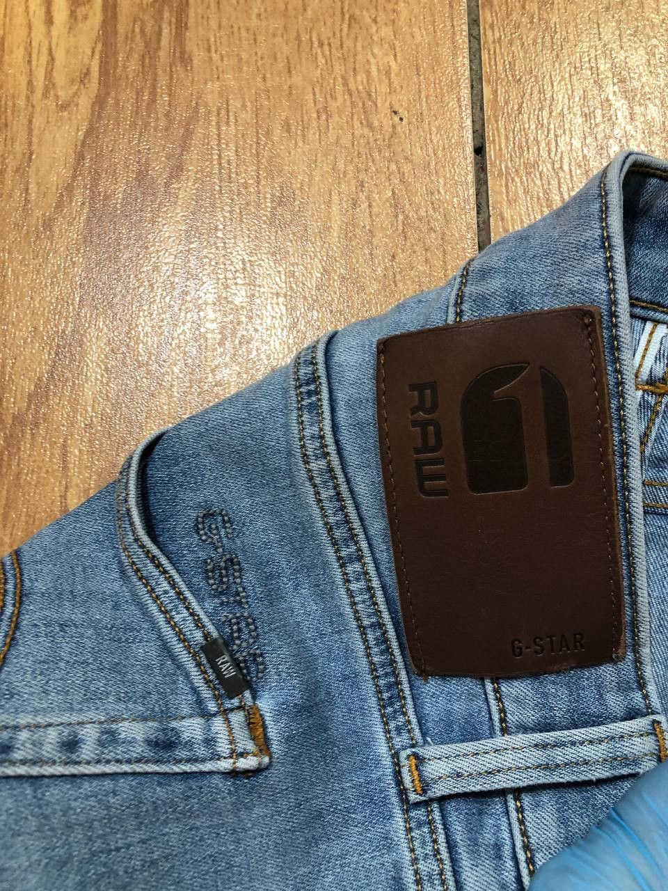 G-Star Vintage G-STAR RAW Blue Denim 3301 SLIM Jeans Size US 34 / EU 50 - 10 Thumbnail