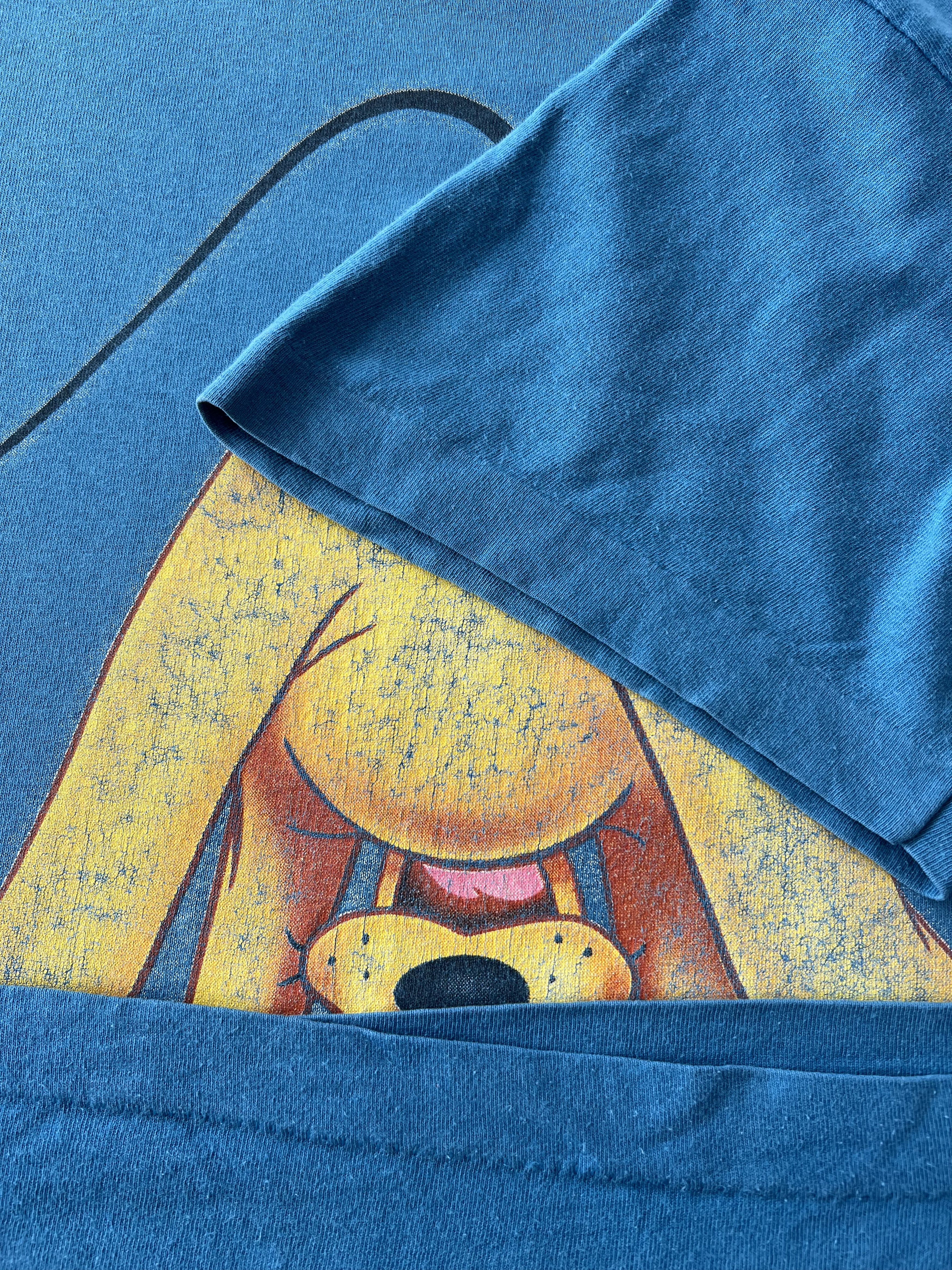 Disney Vintage 90s Disney Pluto Dog Cartoon Blue T-shirt Size US L / EU 52-54 / 3 - 6 Thumbnail