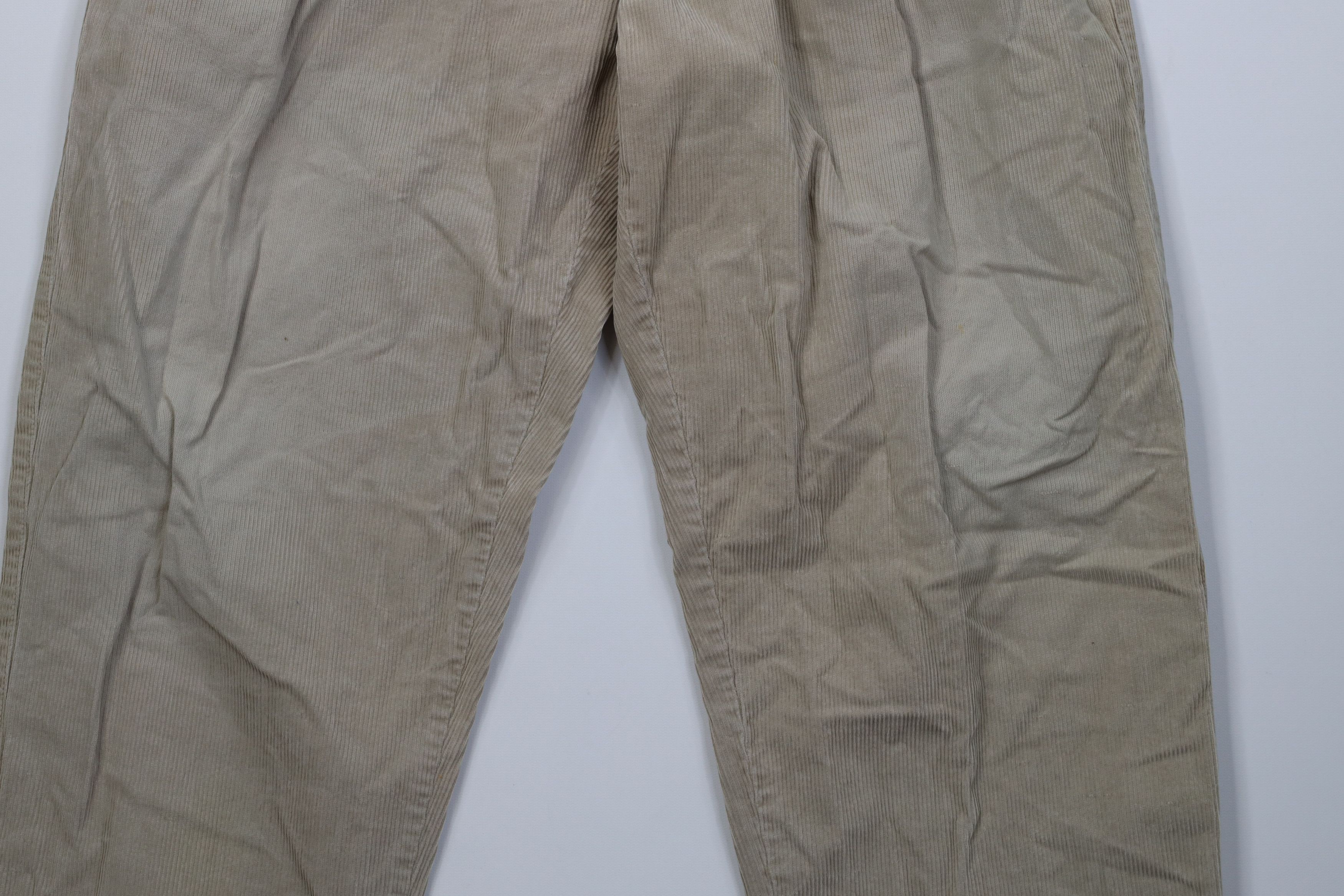 Vintage Vintage 90s Streetwear Wide Leg Corduroy Chino Pants Beige Size US 34 / EU 50 - 4 Thumbnail
