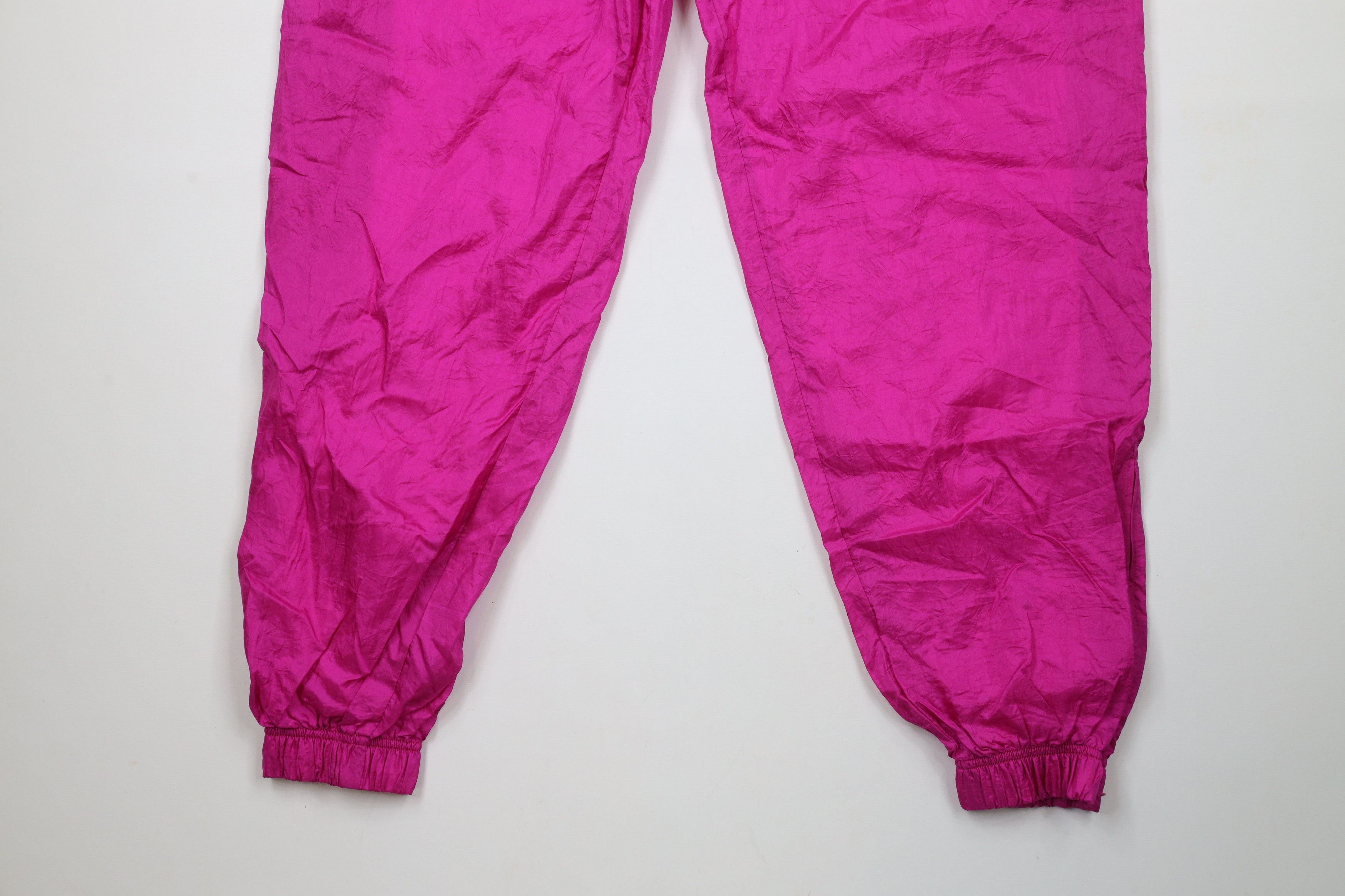 Vintage Deadstock Vintage 90s Streetwear Nylon Joggers Pants Pink Size 28" / US 6 / IT 42 - 4 Thumbnail
