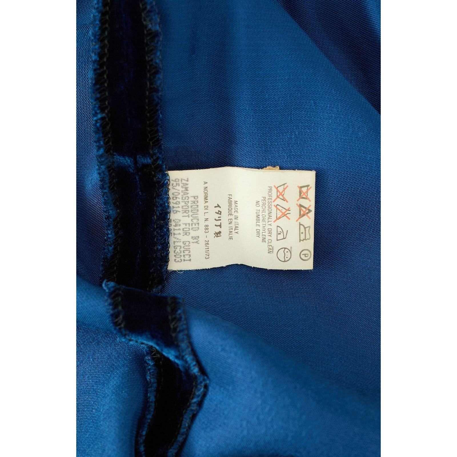 Gucci by Tom Ford F/W 1995 Deep Blue Velvet Pants Size 28" / US 6 / IT 42 - 4 Thumbnail