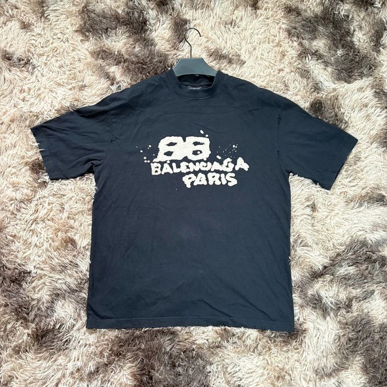 Balenciaga Balenciaga Letter printed T-shirt with round neck and shor Size US XS / EU 42 / 0 - 1 Thumbnail