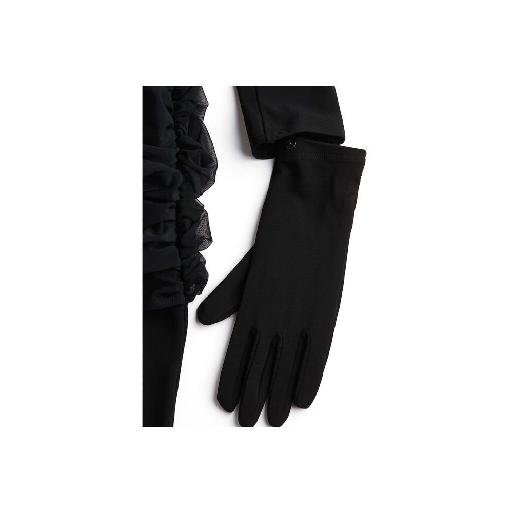 H&M × Mugler Mugler Hm Knot Detail Black One Shoulder Glove Mesh Dress Size M / US 6-8 / IT 42-44 - 5 Thumbnail