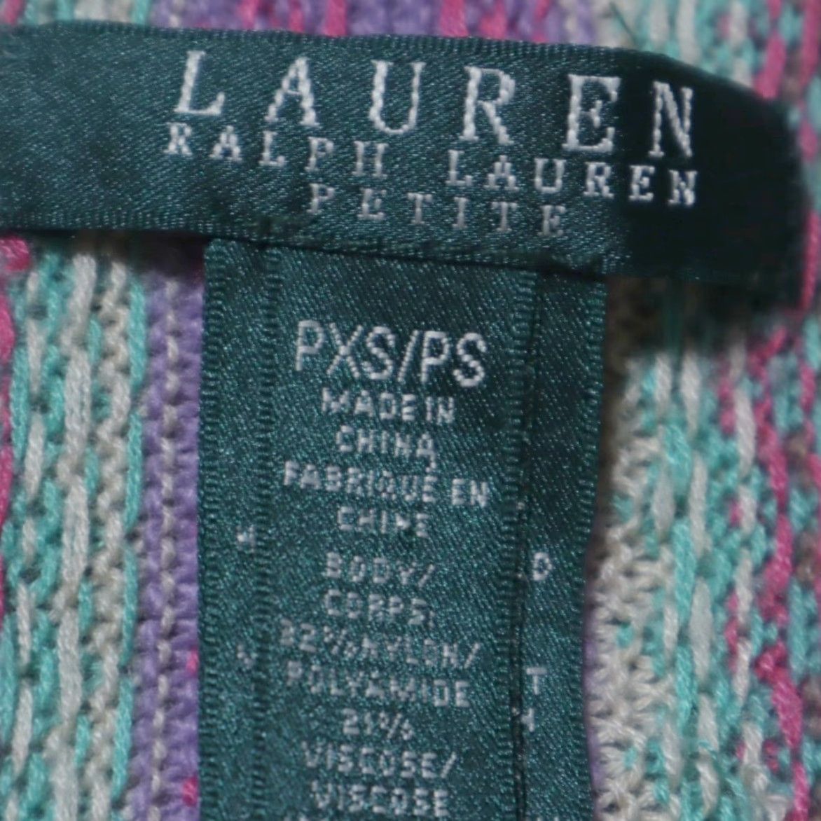 Ralph Lauren VINTAGE Lauren Ralph Lauren Tribal Native Poncho Cardigan Striped Sweatshirt Women's PXS Size XS / US 0-2 / IT 36-38 - 5 Thumbnail