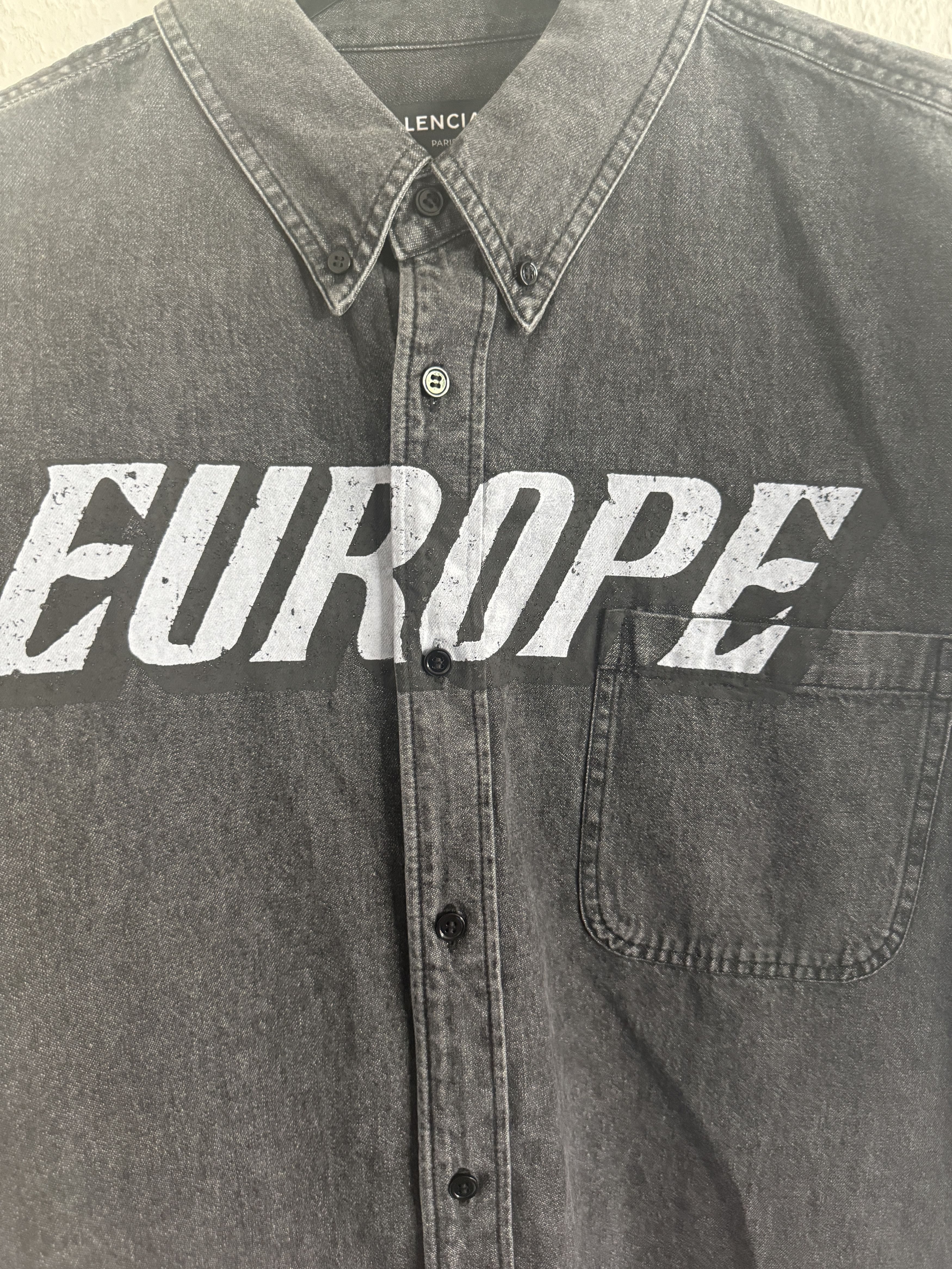 Balenciaga “Europe” Distressed Denim Vest Size US L / EU 52-54 / 3 - 2 Thumbnail
