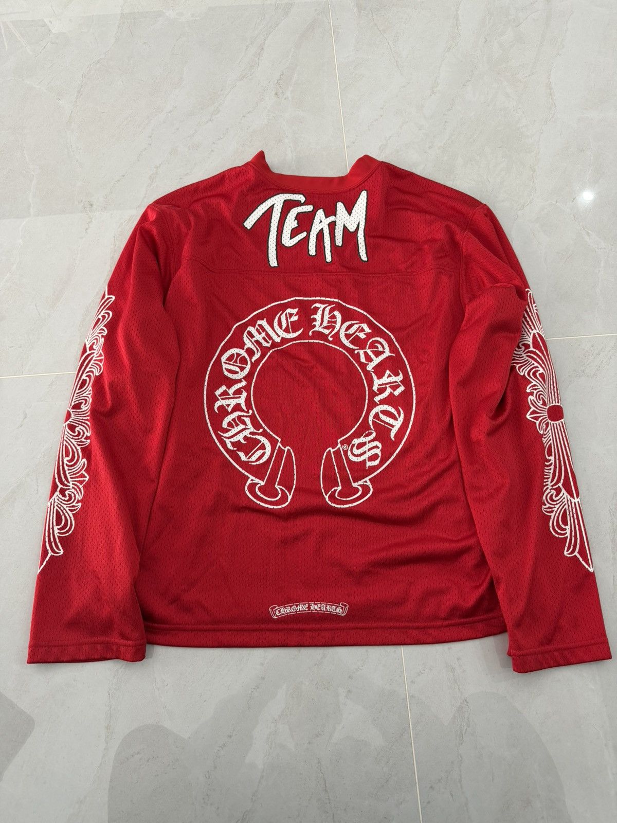 Chrome Hearts Chrome Hearts "TEAM" CNY Exclusive Mesh Longsleeve Sz.L Size US L / EU 52-54 / 3 - 3 Thumbnail