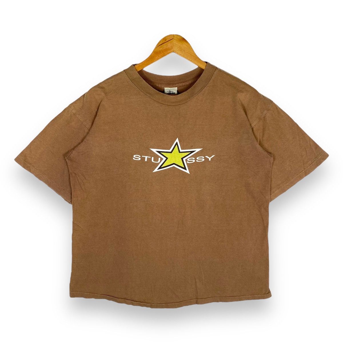 image of 90's Stussy Stussy Tee in Brown, Men's (Size Medium)