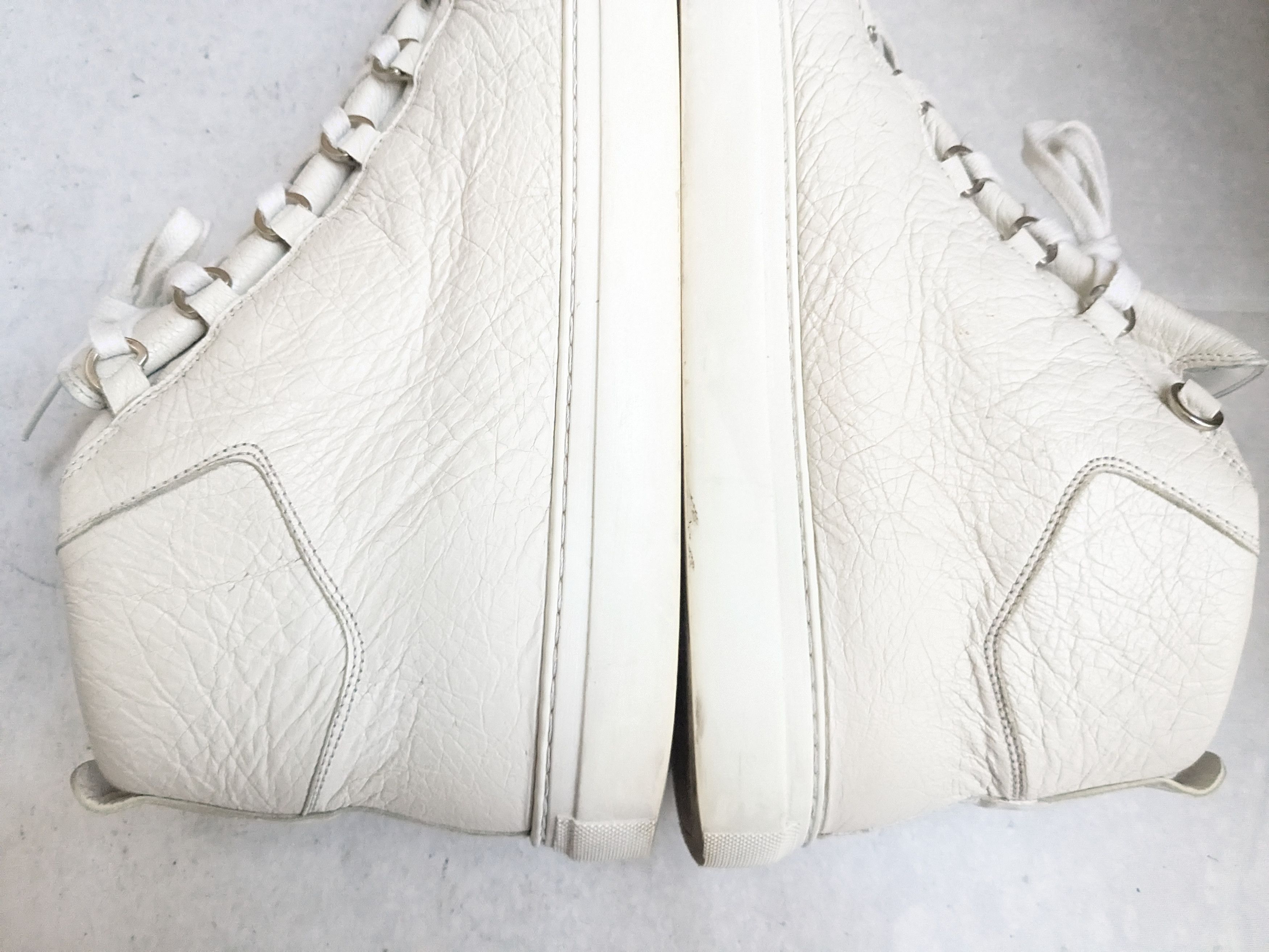 Balenciaga Balenciaga Arena Sneakers White High Tops Leather 14 47 Size US 14 / EU 47 - 11 Thumbnail