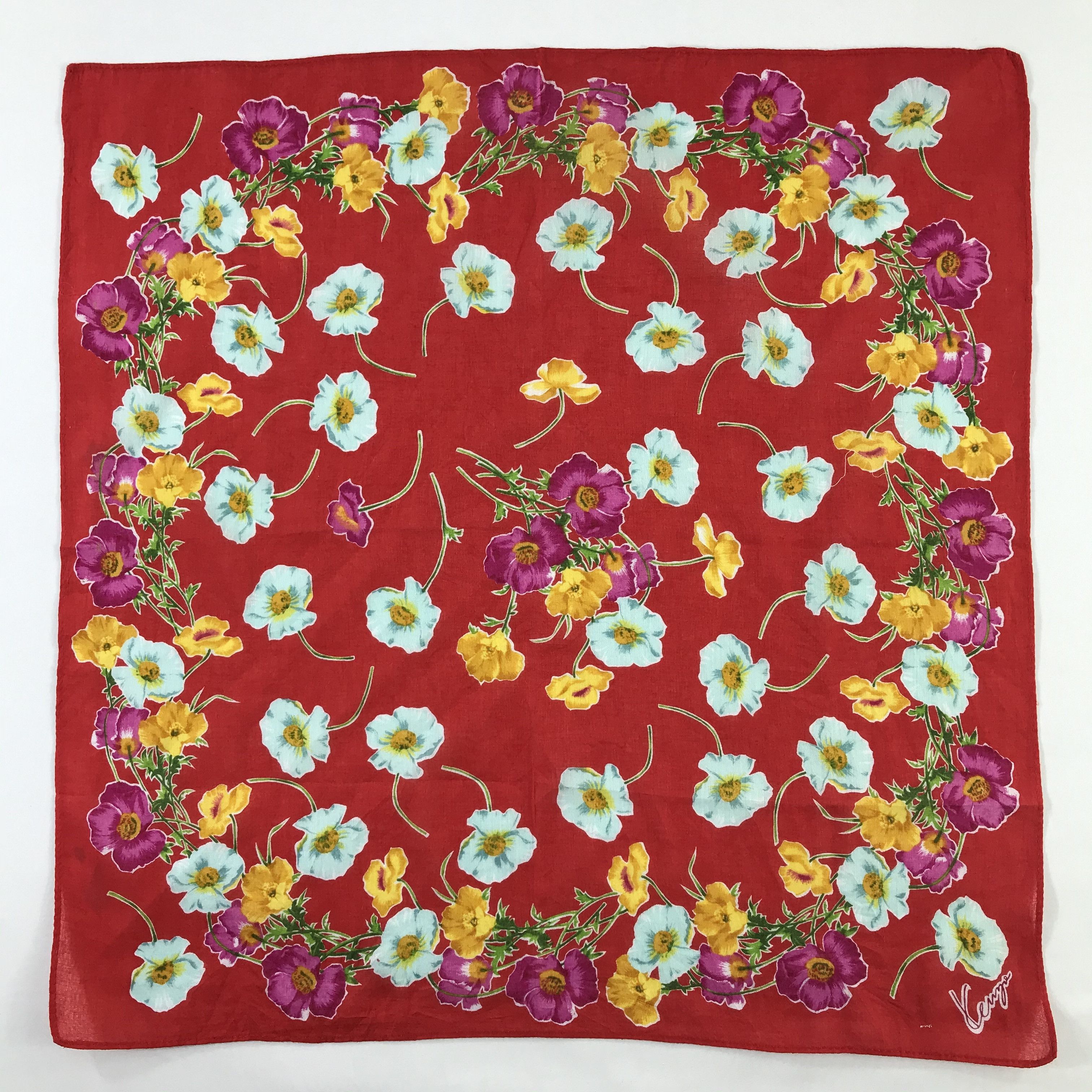 Kenzo × Vintage Kenzo Bandana / Handkerchief / Neckerchief - S607 Size ONE SIZE - 1 Thumbnail
