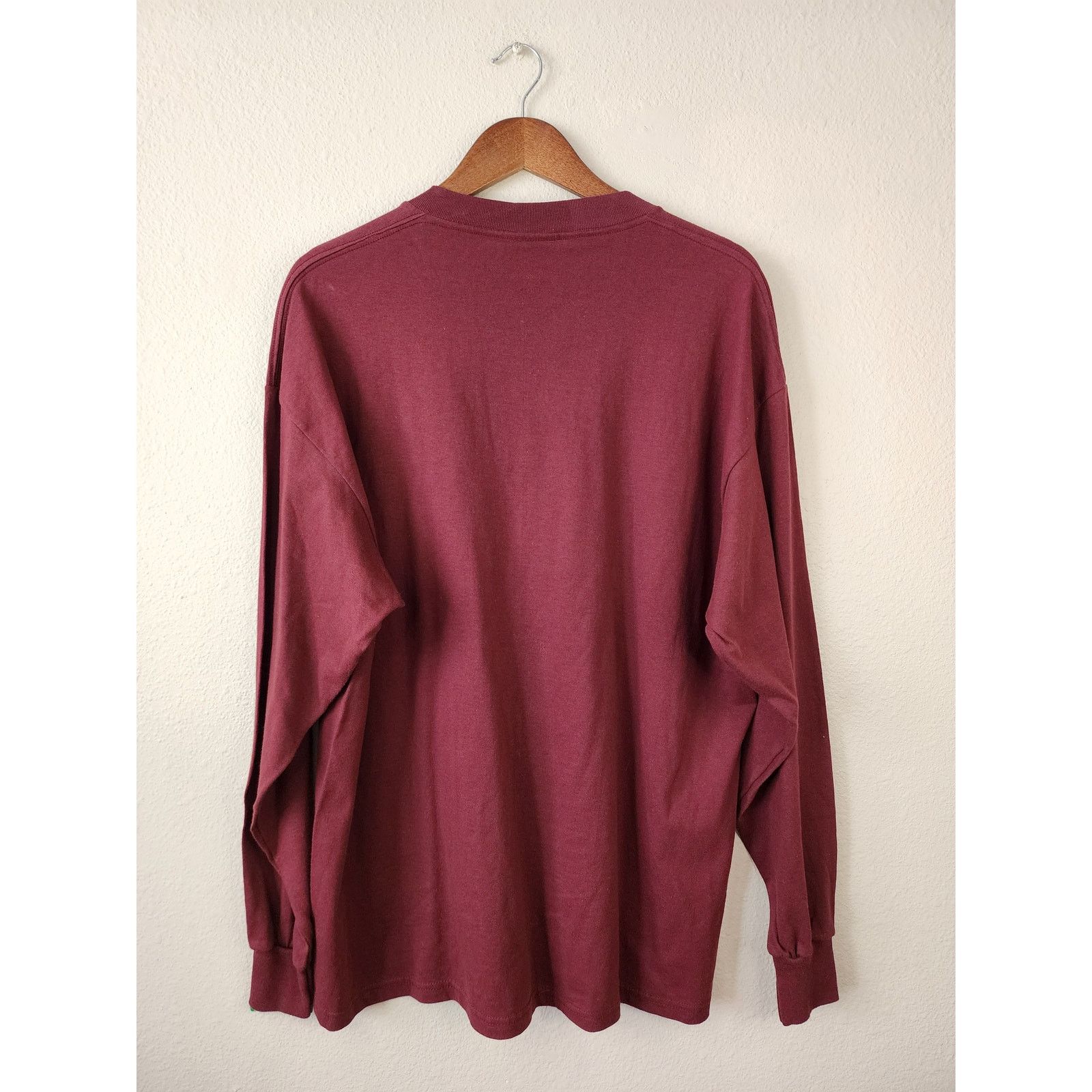Lee Vintage Lee Blank Maroon Long Sleeve Shirt New USA XL Size US XL / EU 56 / 4 - 4 Thumbnail