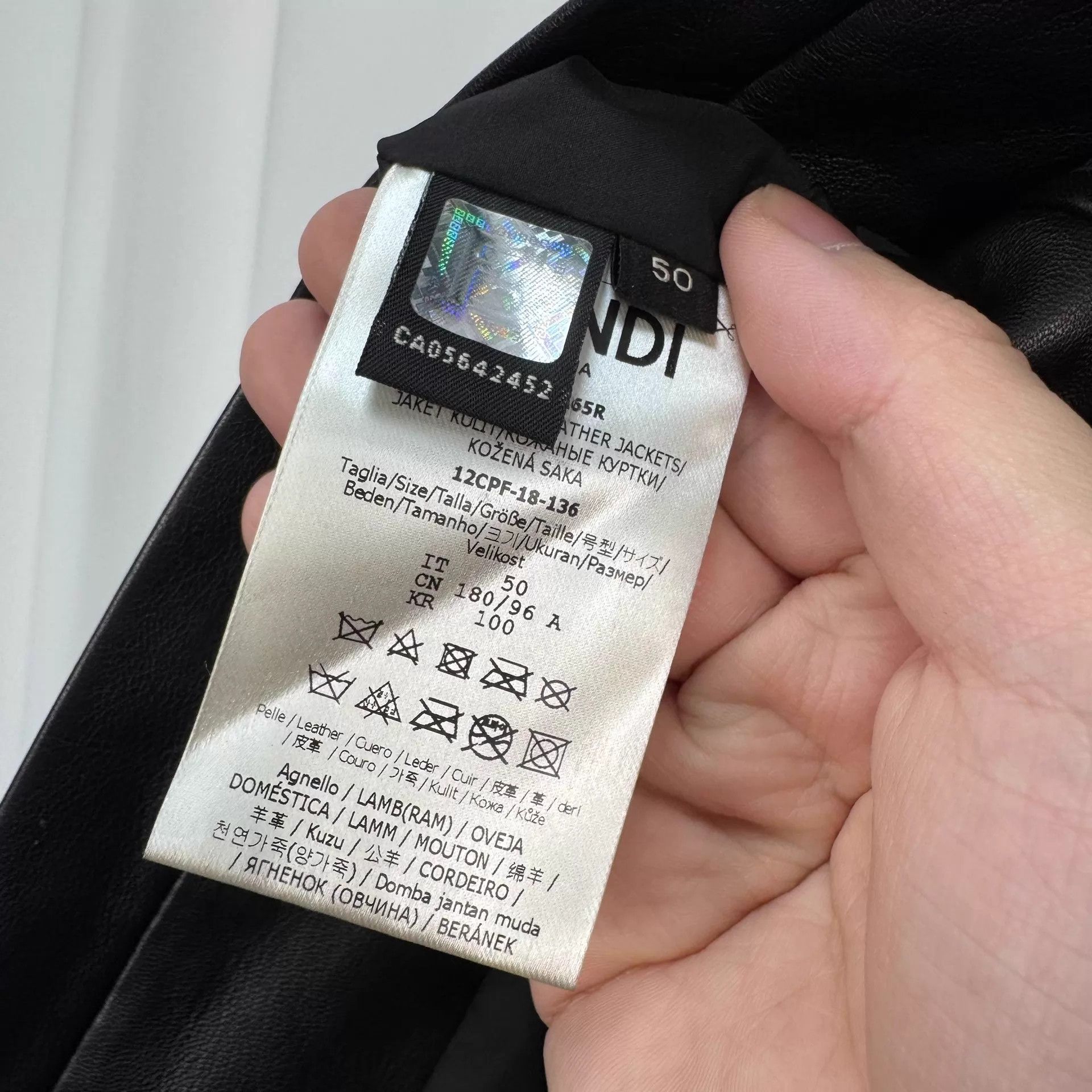 Fendi Fendi black sheepskin monster motorcycle jacket size 50 Size US M / EU 48-50 / 2 - 6 Thumbnail