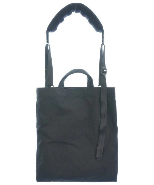 Tote Bag Shoulder strap Nylon Pocket Inside Plain Black