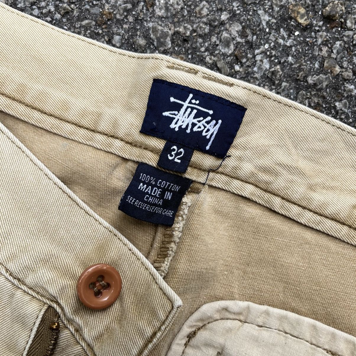 Stussy Vintage Stussy S2C Faded Pant Baggy Loose Fit Khaki Brown Size US 32 / EU 48 - 7 Thumbnail