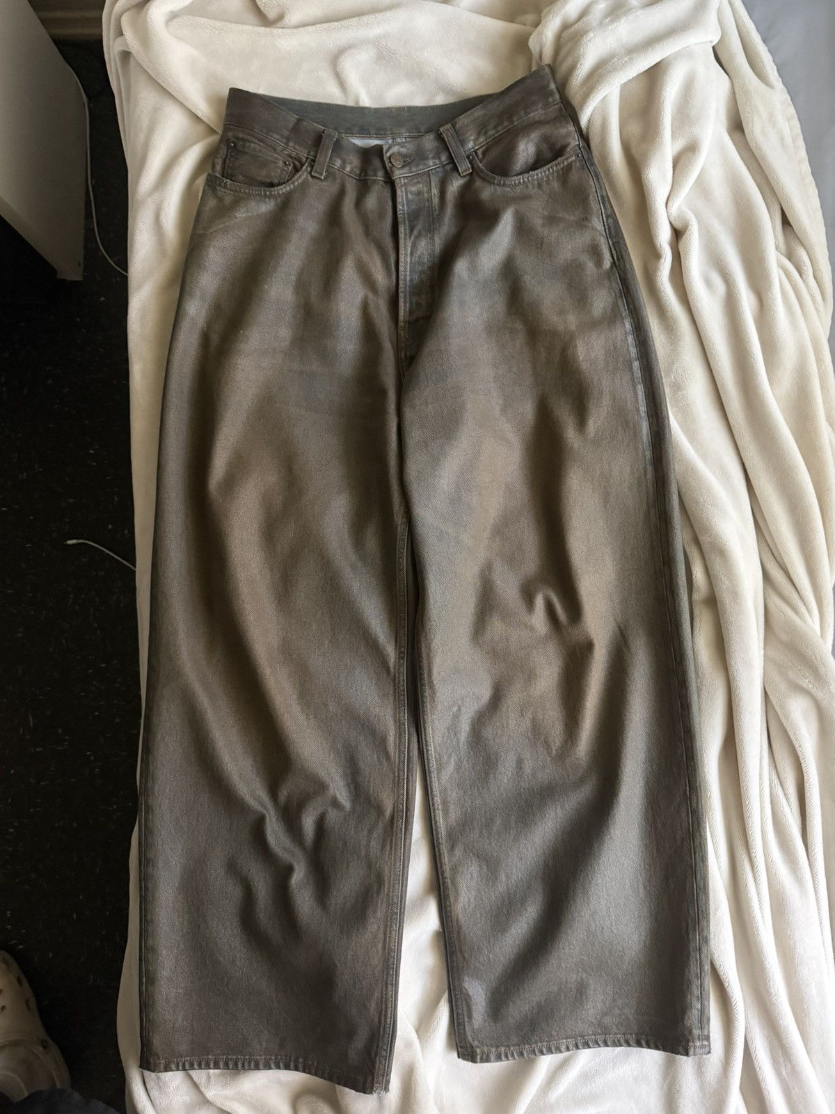 Acne Studios acne studios 2023m brown waxed denim Size US 30 / EU 46 - 2 Thumbnail