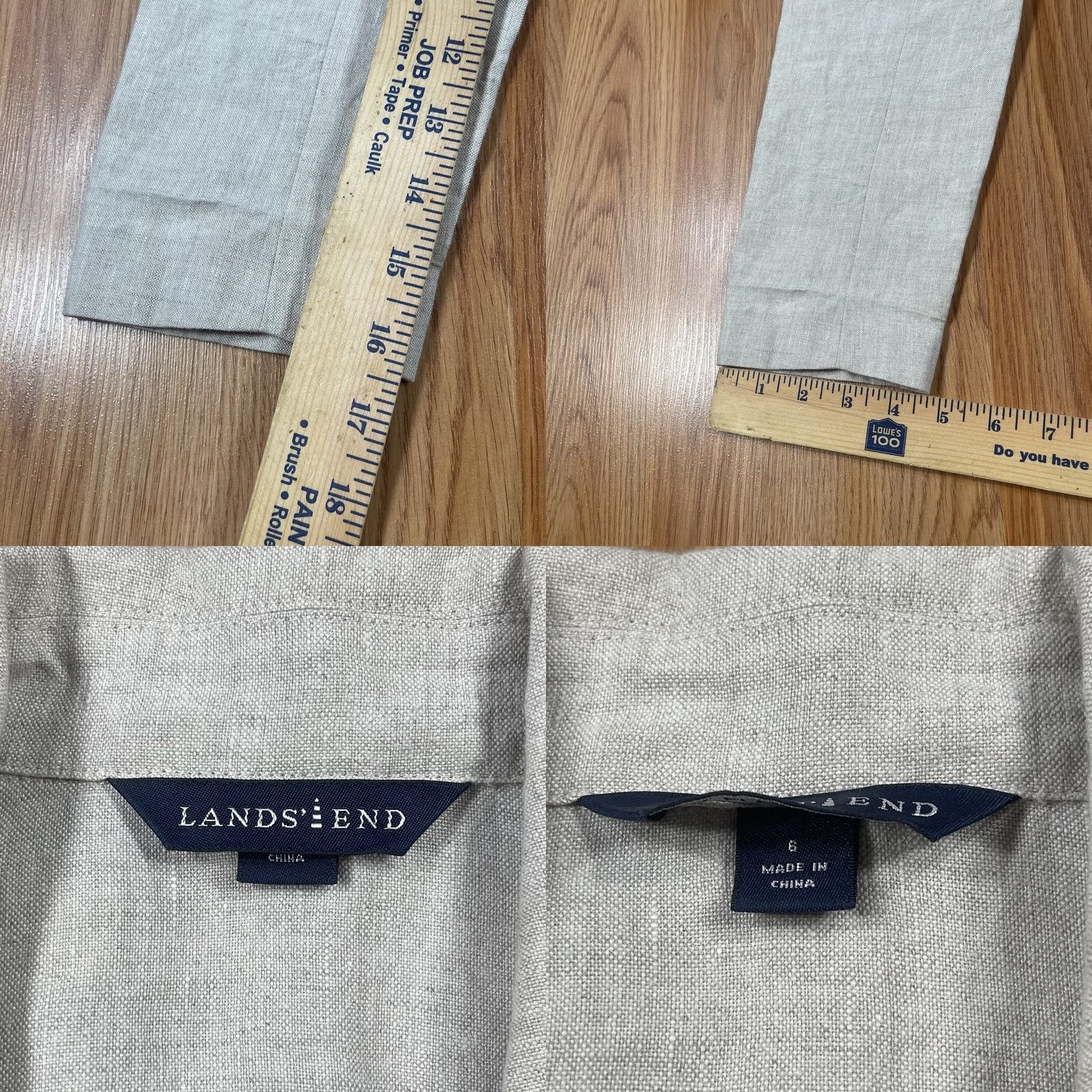 Vintage Lands’ End Blazer Woman’s 6 Beige 100% Linen Coat Jacket Full Front Button Shirt Womens Blazer Beige Linen 6 New title Size M / US 6-8 / IT 42-44 - 8 Thumbnail