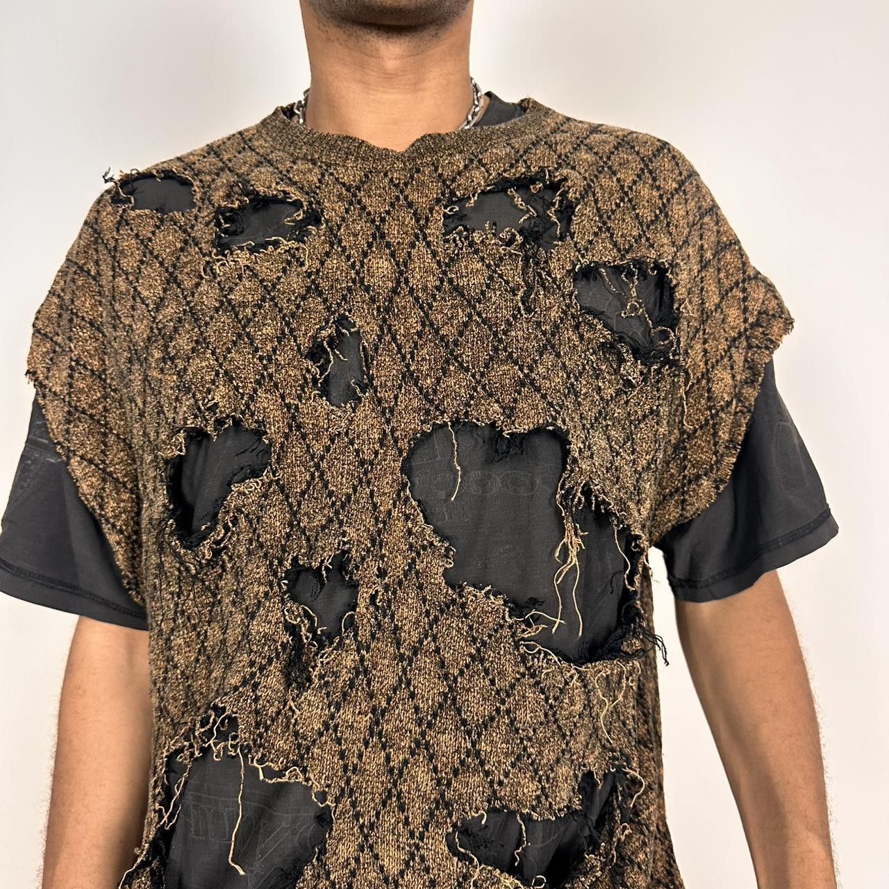 Other ASTROBOI* Grunge Sleeveless Brown Chenille Sweater - XL Size US XL / EU 56 / 4 - 6 Thumbnail