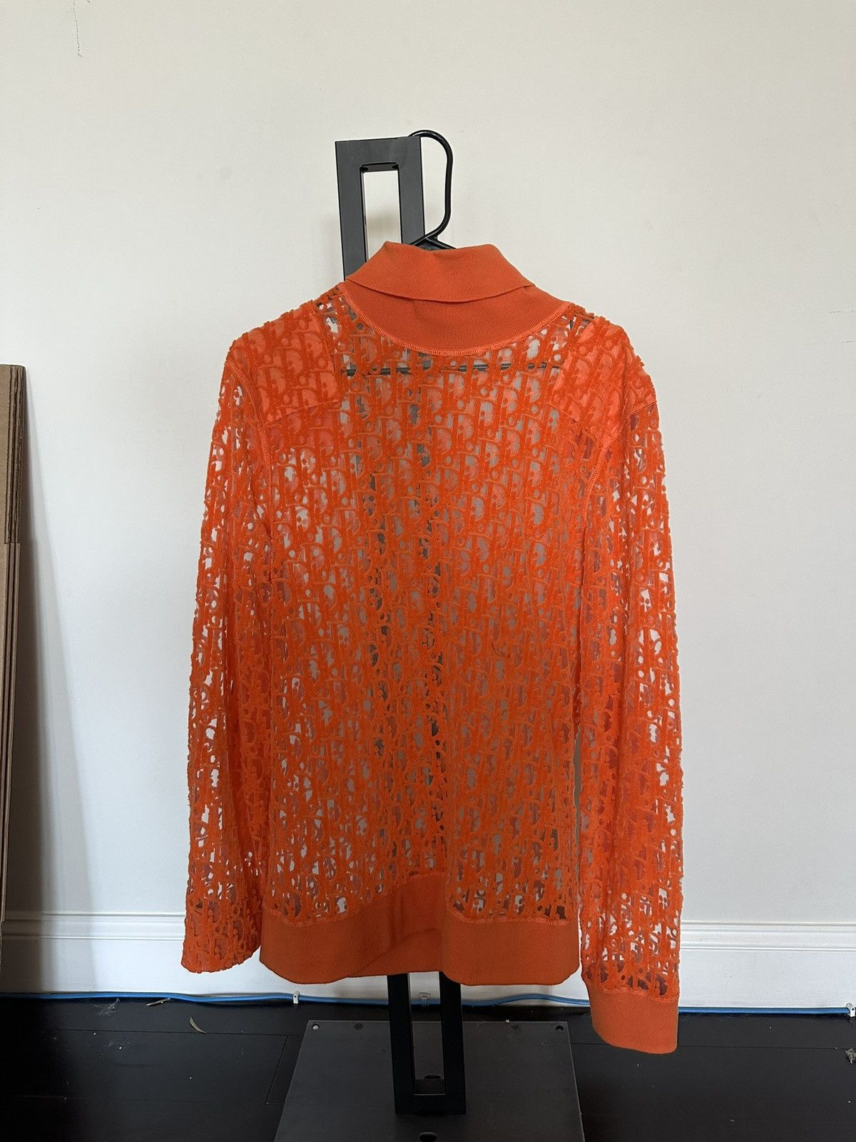 Dior Dior Men Sheer Oblique Jacquard Sheer Turtleneck Size US L / EU 52-54 / 3 - 3 Thumbnail