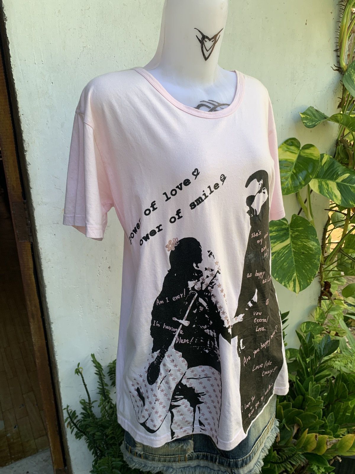 If Six Was Nine × Japanese Brand × Le Grande Bleu (L.G.B.) Shu USA Soft Pink Big Couple Graphic Top Size L / US 10 / IT 46 - 2 Thumbnail