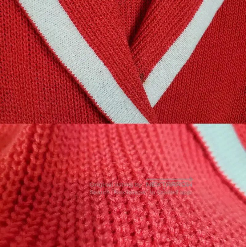Yves Saint Laurent YSL Spring Autumn Red Cotton Knit Top . Size M / US 6-8 / IT 42-44 - 7 Thumbnail