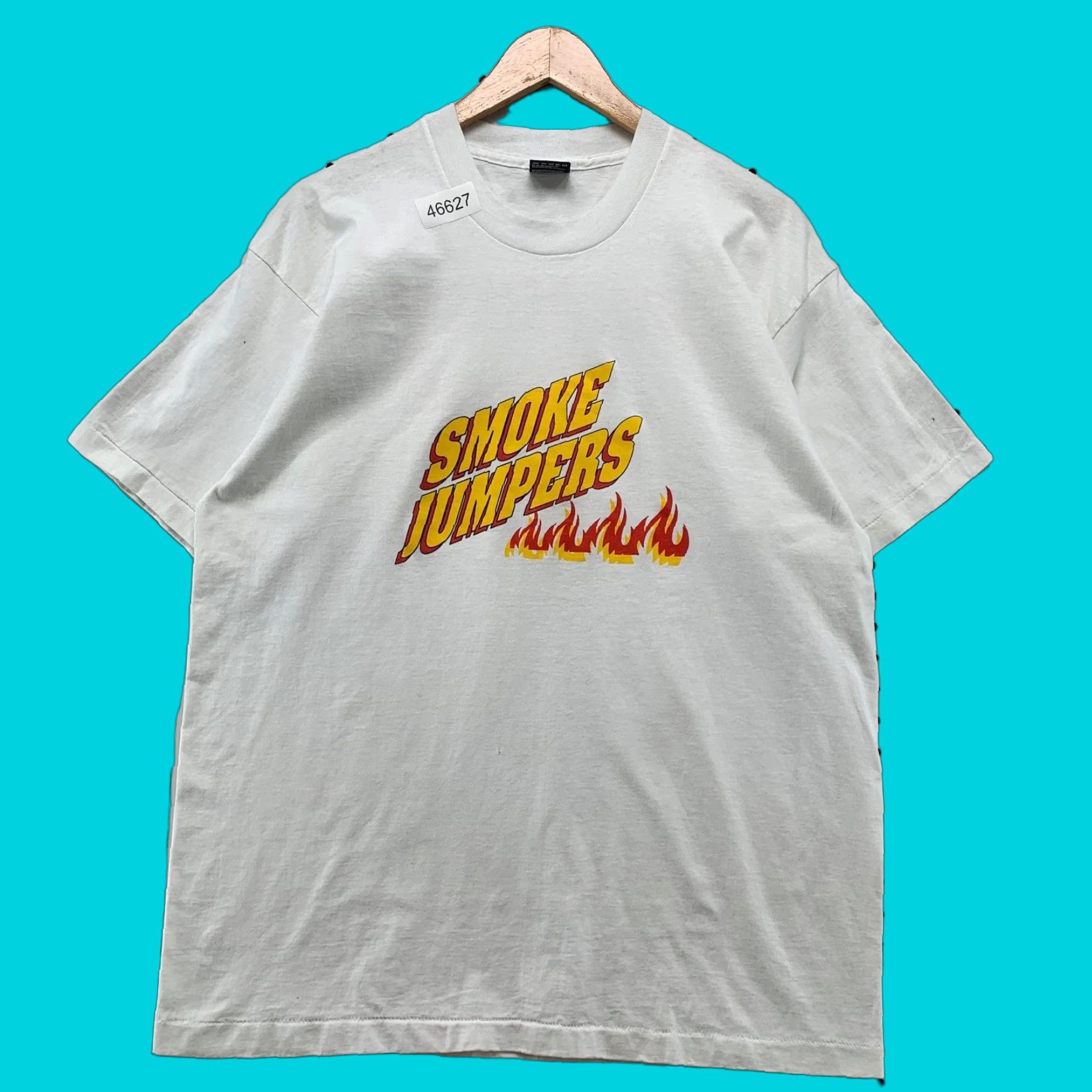 Fruit Of The Loom VINTAGE Fruit of the Loom SHirt Men XL White Mcdonalds Flames Fire 90s 1990s USA Smoke Jumpers Graphic Print Crew Neck Short Sleeve T-Shirt Size US XL / EU 56 / 4 - 1 Thumbnail
