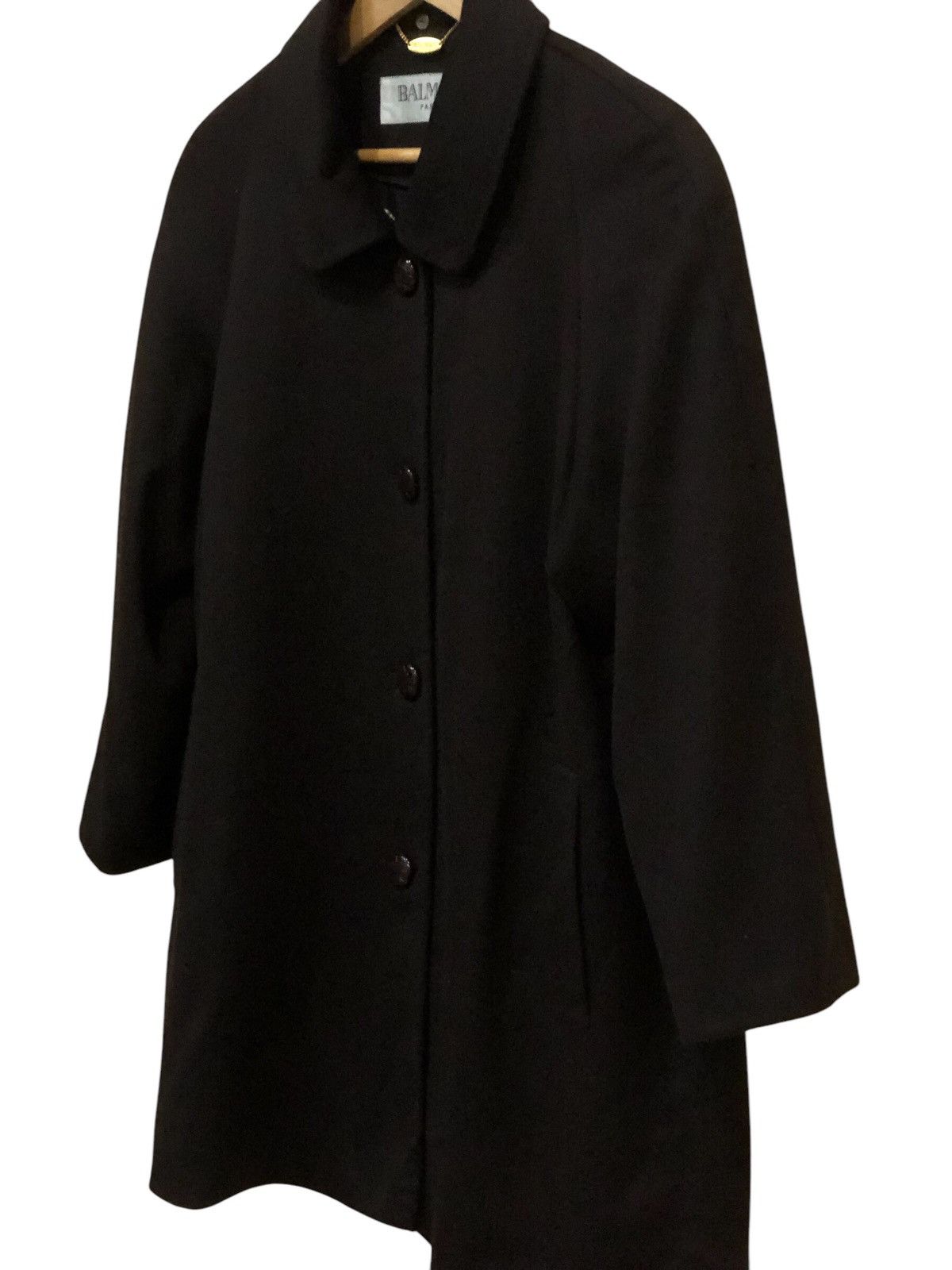 Balmain Balmain Mix Wool Coat Winter Loose Armpit Button Size M / US 6-8 / IT 42-44 - 2 Thumbnail